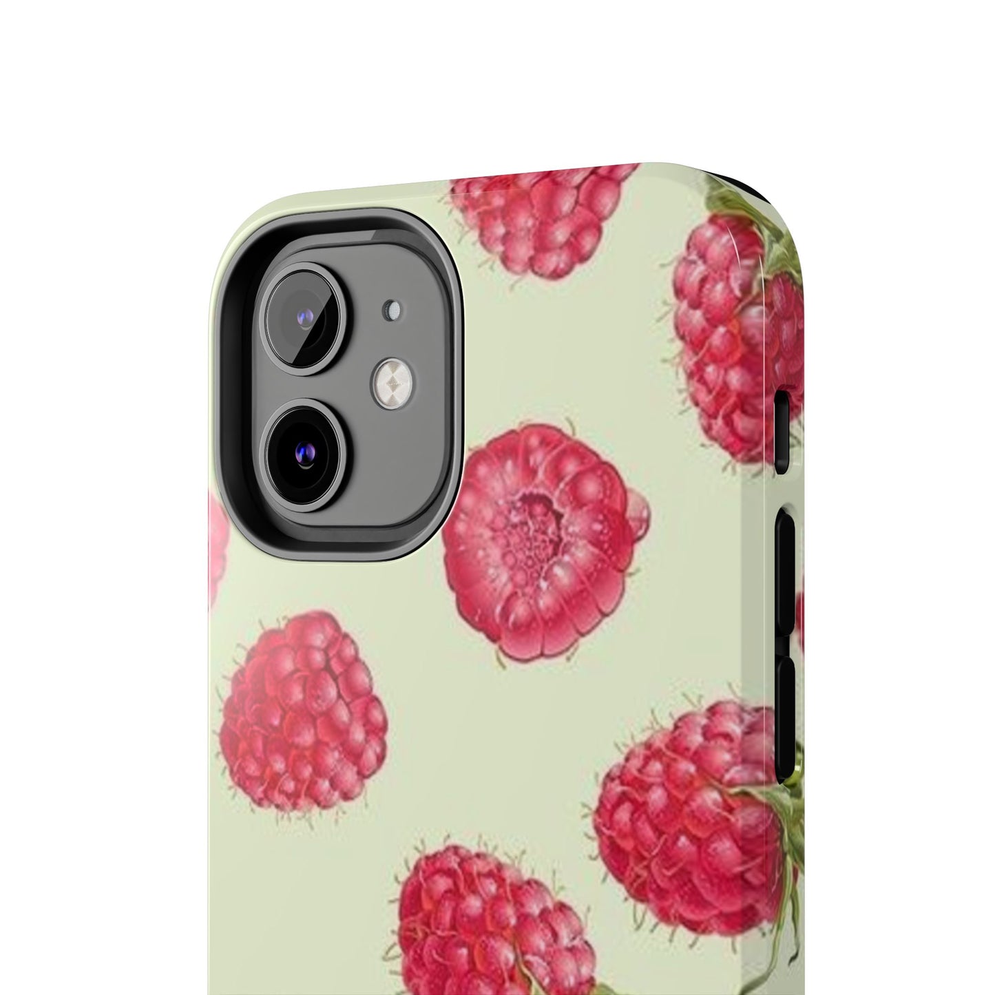 Raspberry Phone Case, Fruit, Cute, Clean Girl, Glossy Phone Case