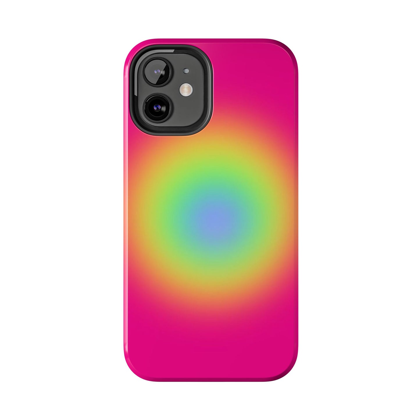 Pink Aura Phone Case, Pink, Yellow, Trendy, Clean Girl Aesthetic, Preppy, Glossy Phone Case