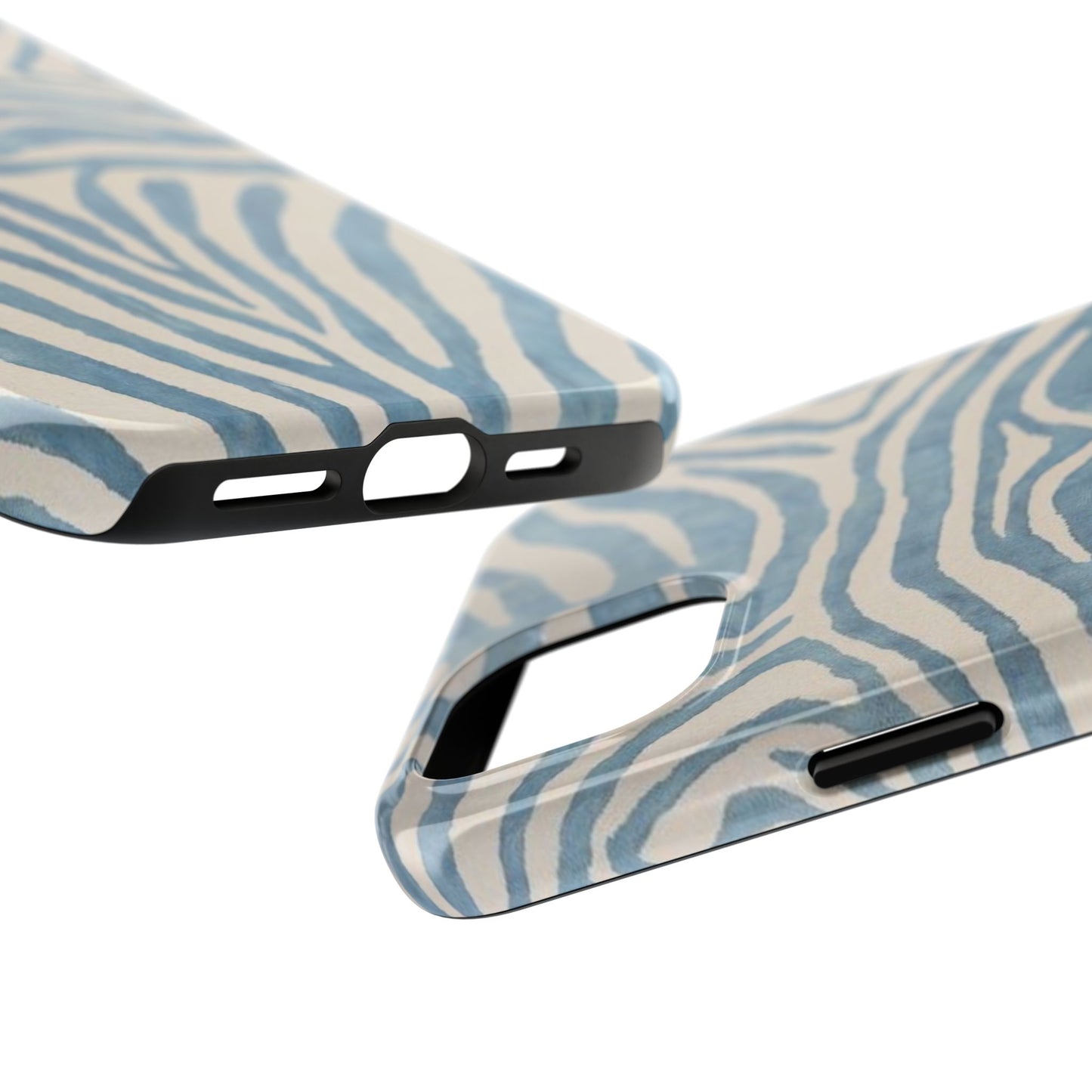 Blue Zebra Print Aesthetic Phone Case