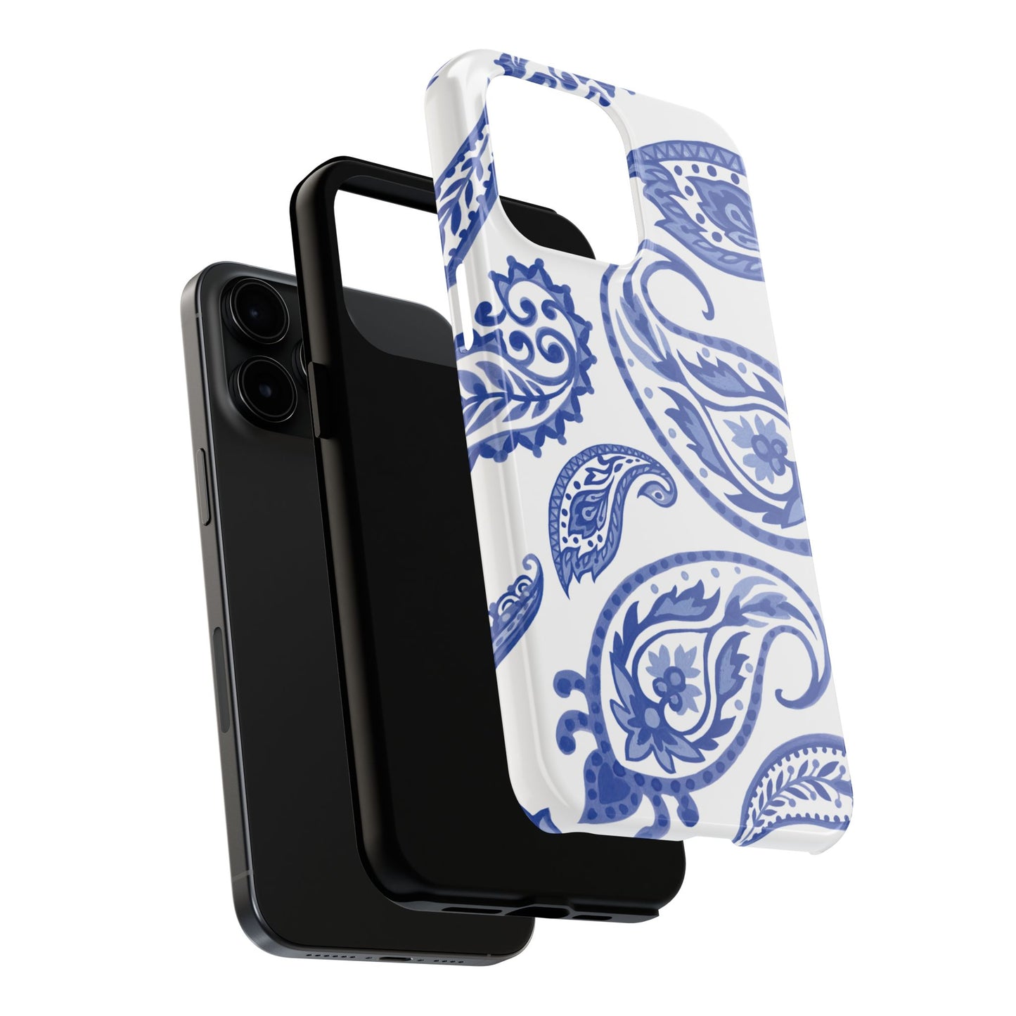 Paisley Blue and White phone case