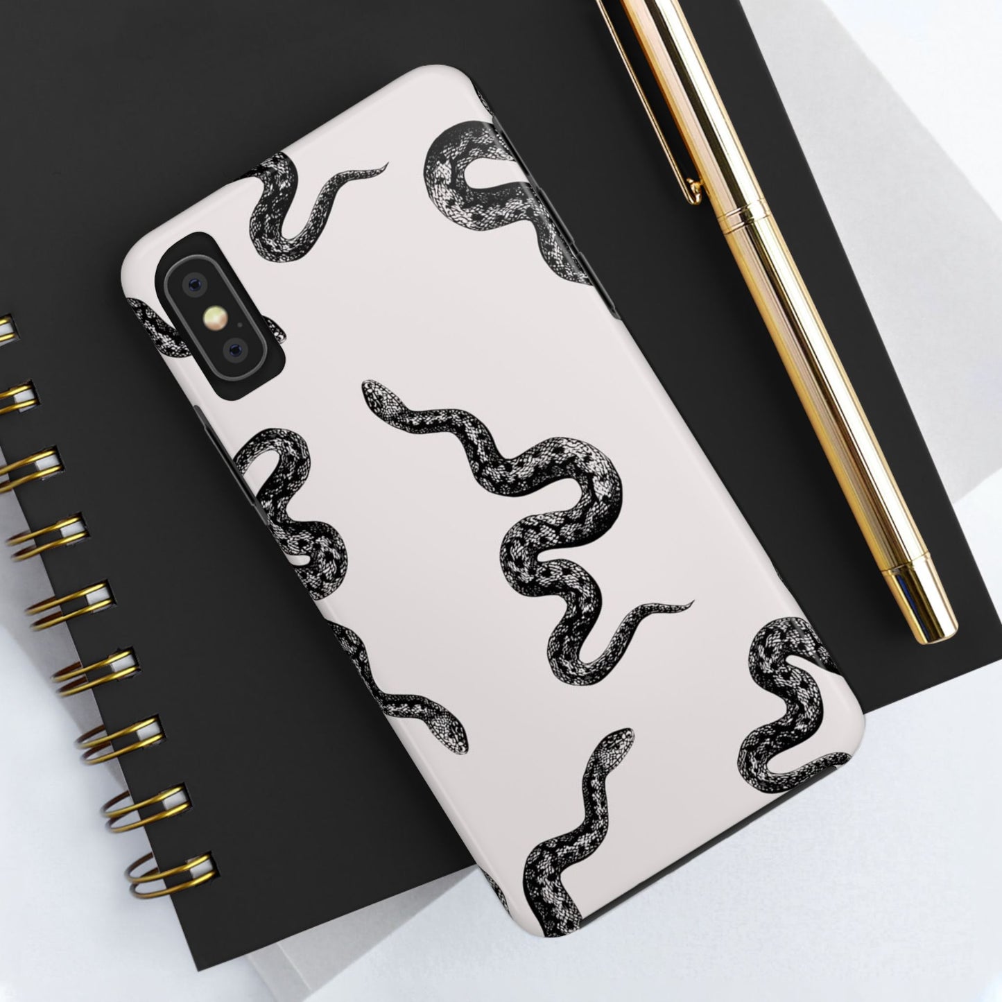 Snake Print Aesthetic Glossy Phone Case