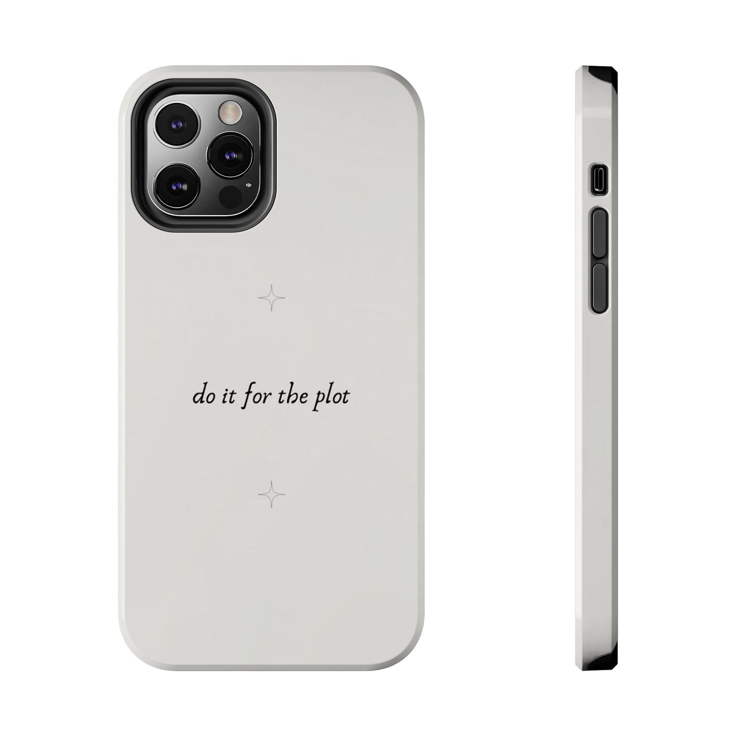 Do It For the Plot Simple Aesthetic Glossy Phone Case with Affirmation