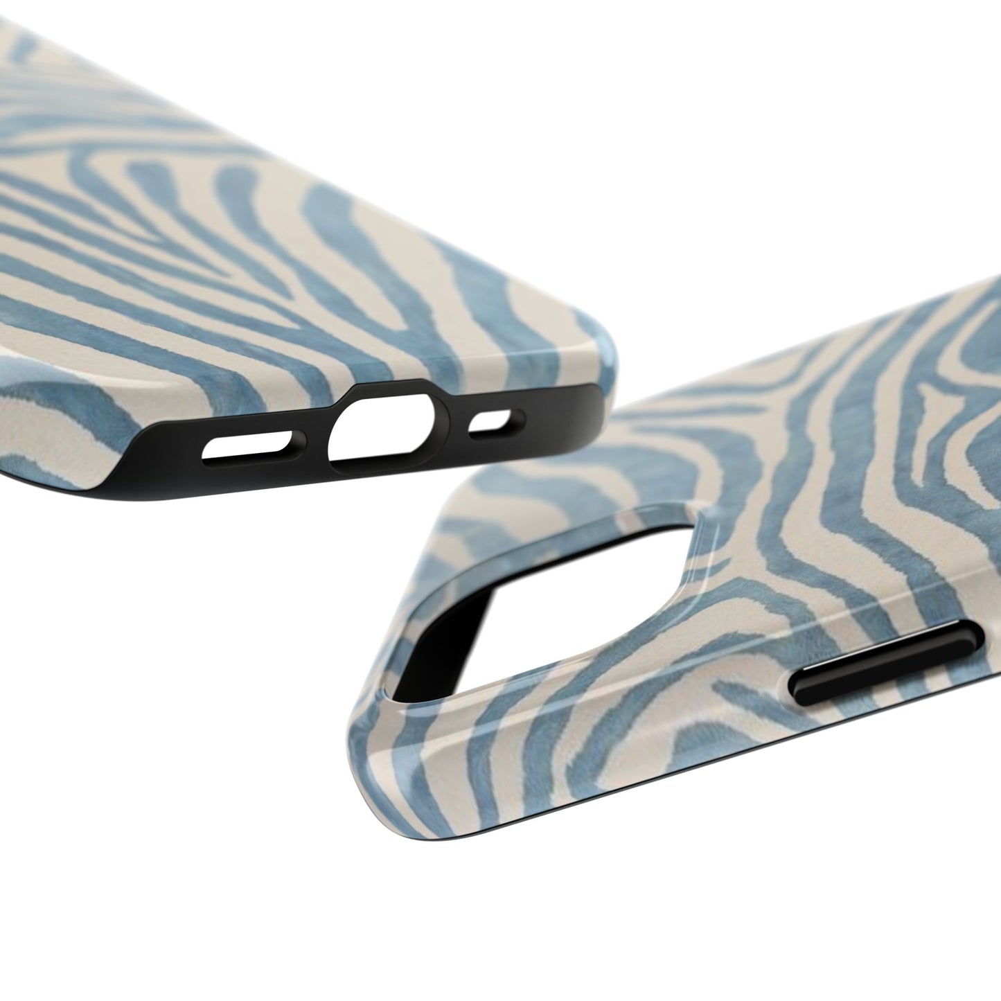 Blue Zebra Print Aesthetic Phone Case