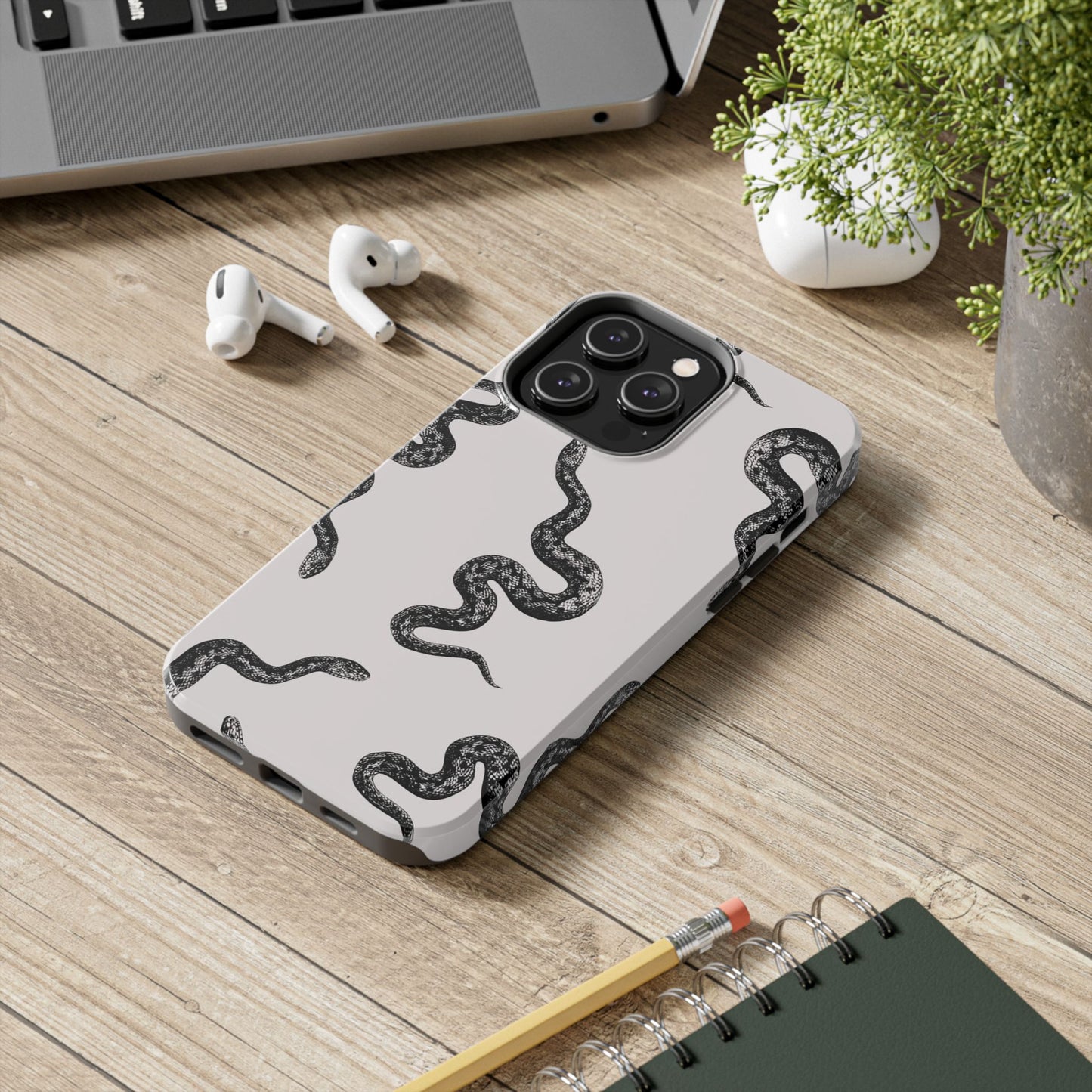 Snake Print Aesthetic Glossy Phone Case