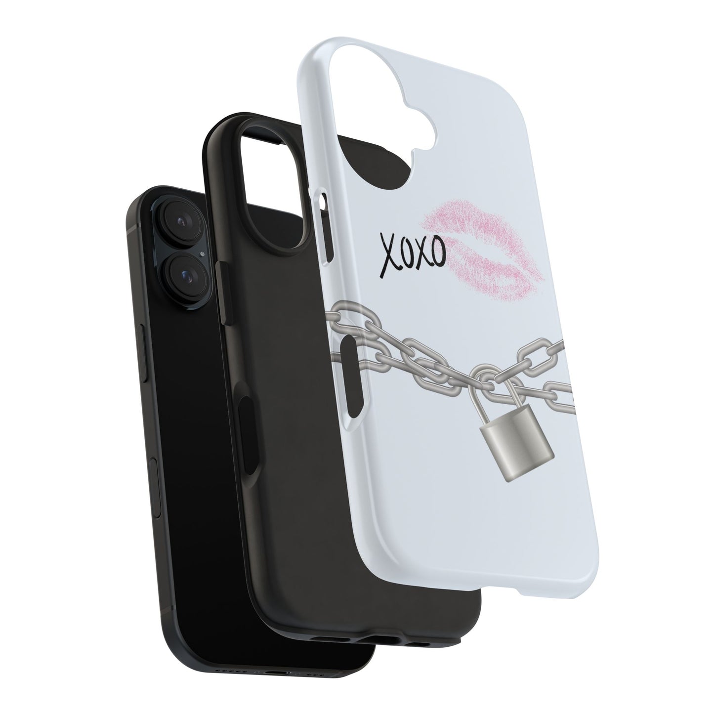 XOXO Love Lock Phone Case - Aesthetic Y2K Girly Style
