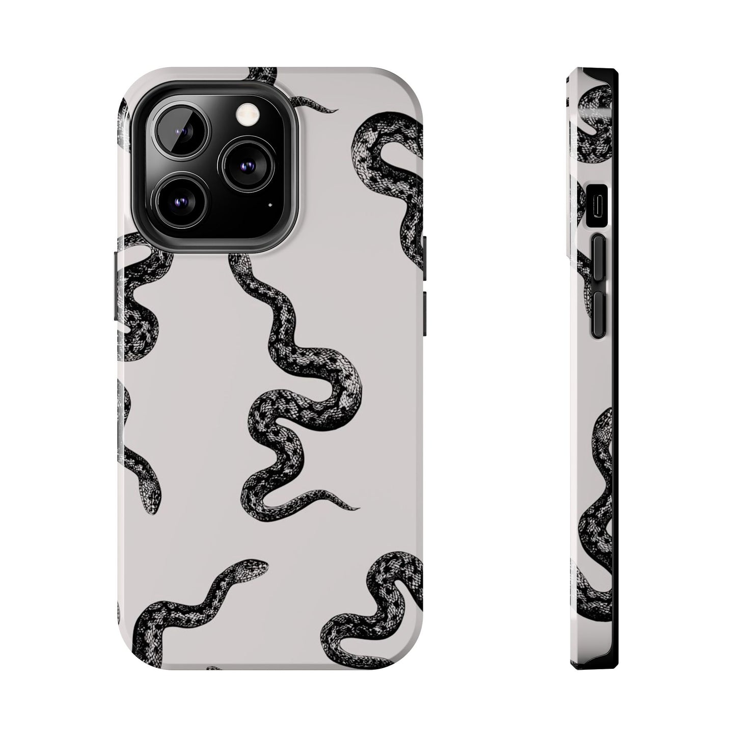 Snake Print Aesthetic Glossy Phone Case