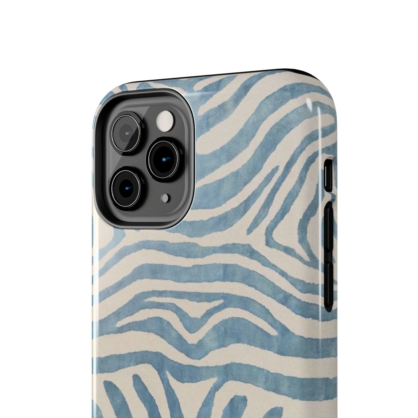 Blue Zebra Print Aesthetic Phone Case