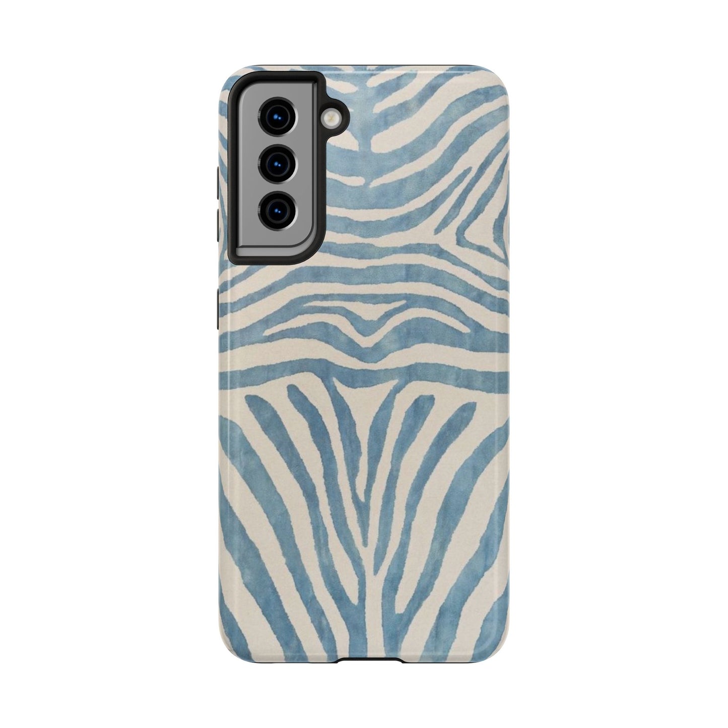 Blue Zebra Print Aesthetic Phone Case