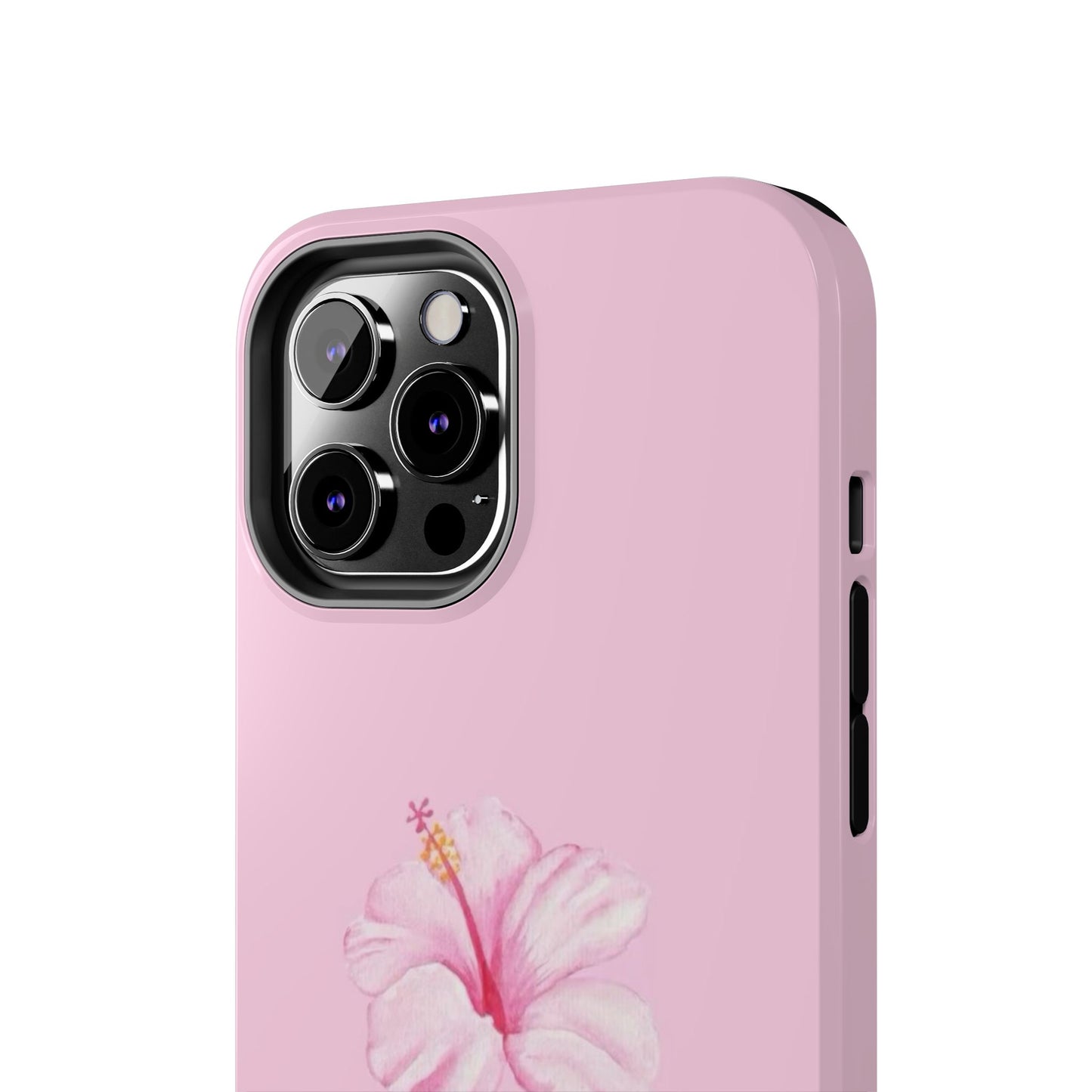 Hibiscus Flower Phone Case, Pink, Tropical, Hawaiin, Clean Girl Aesthetic, Preppy, Glossy Phone Case