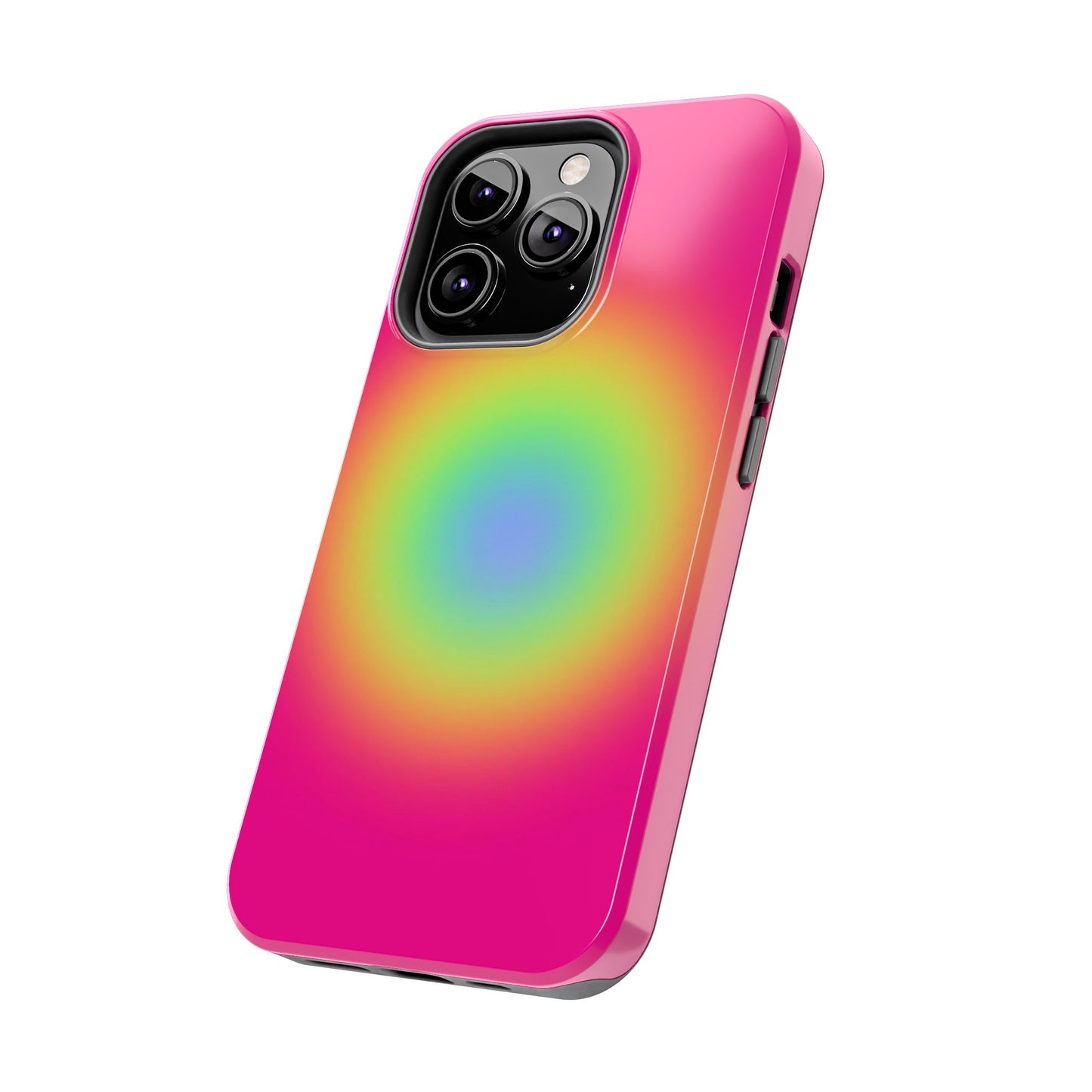 Pink Aura Phone Case, Pink, Yellow, Trendy, Clean Girl Aesthetic, Preppy, Glossy Phone Case