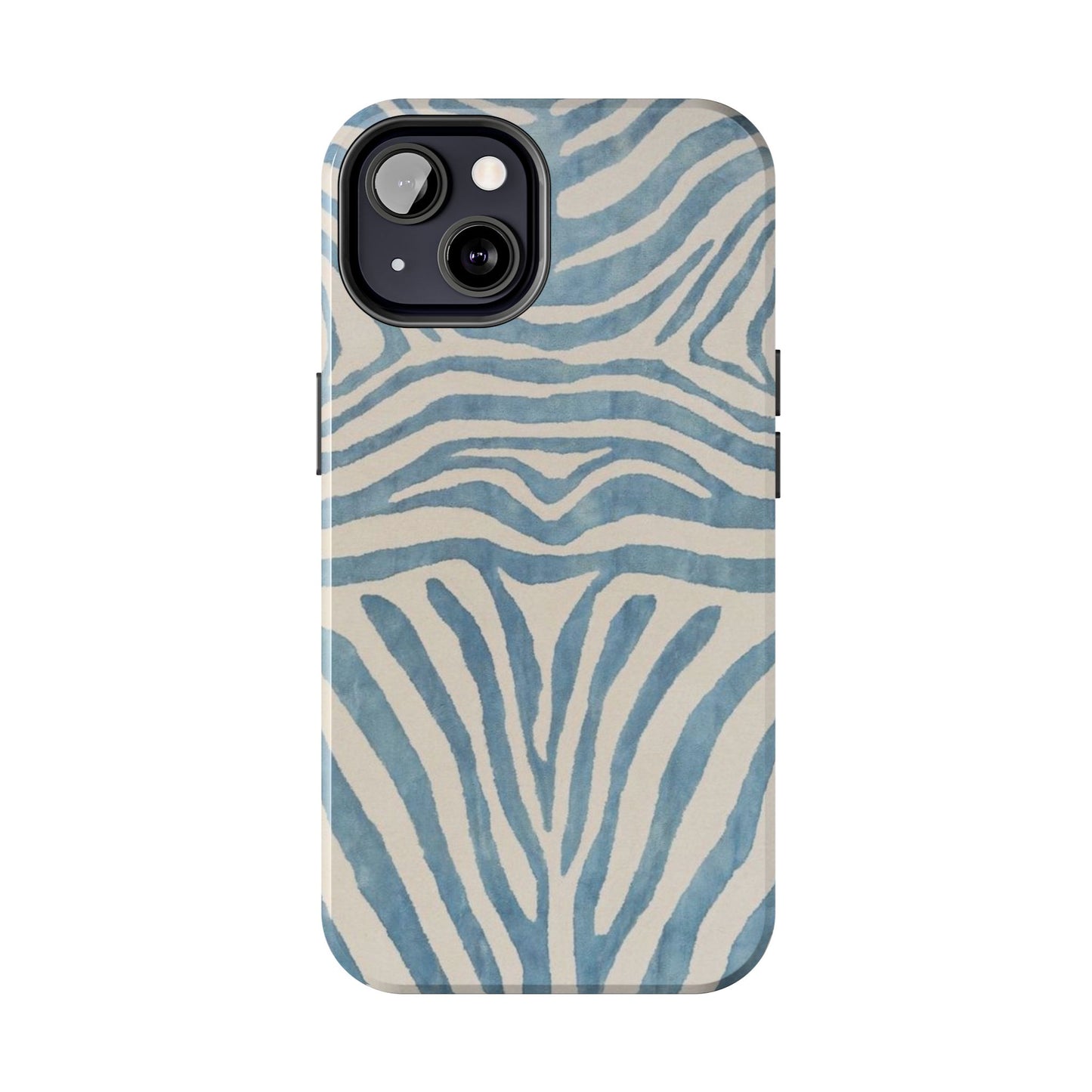 Blue Zebra Print Aesthetic Phone Case