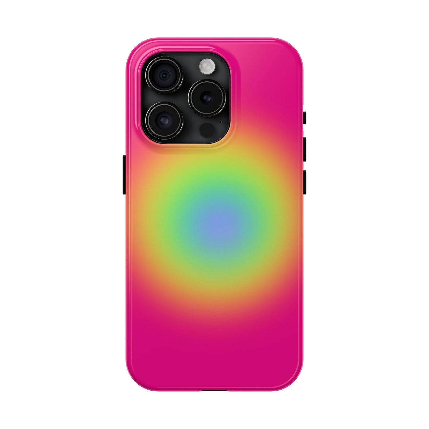 Pink Aura Phone Case, Pink, Yellow, Trendy, Clean Girl Aesthetic, Preppy, Glossy Phone Case