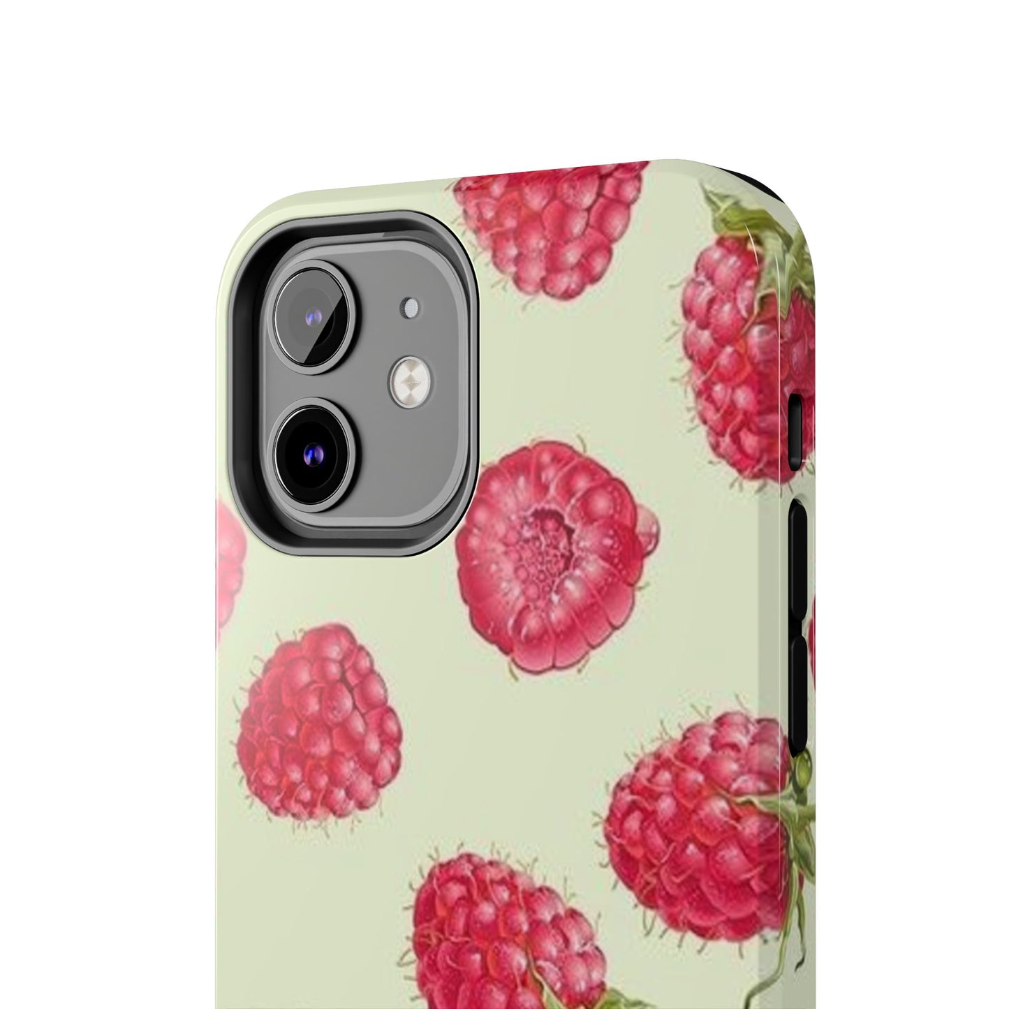 Raspberry Phone Case, Fruit, Cute, Clean Girl, Glossy Phone Case