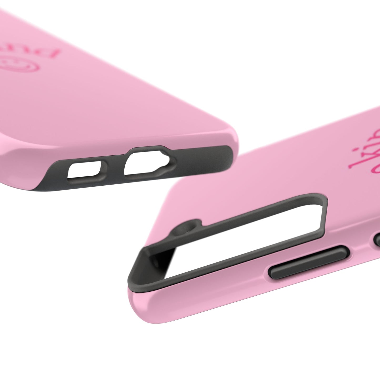 Be Kind Smiley Face Phone Case, Pink, Glossy