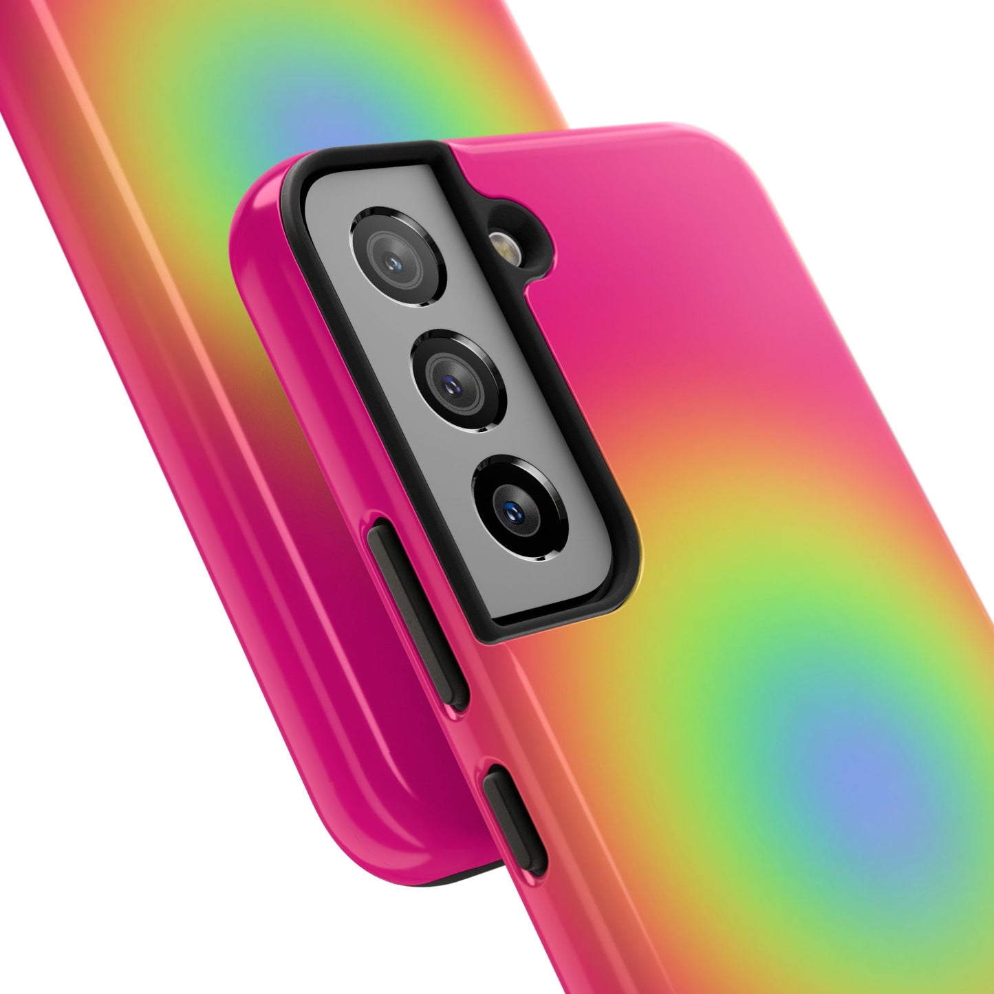 Pink Aura Phone Case, Pink, Yellow, Trendy, Clean Girl Aesthetic, Preppy, Glossy Phone Case