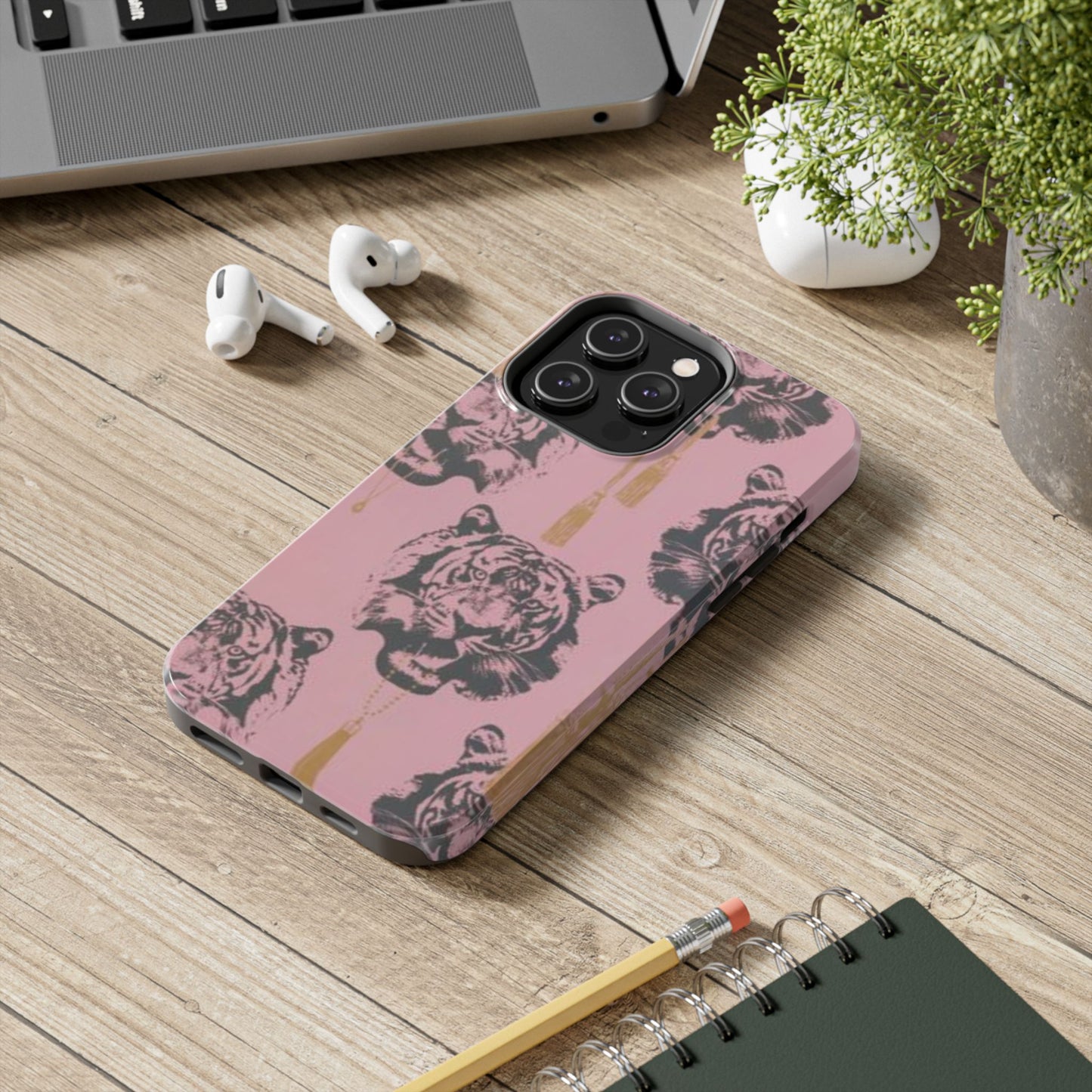 Pink Tiger Print Fashion Phone Case