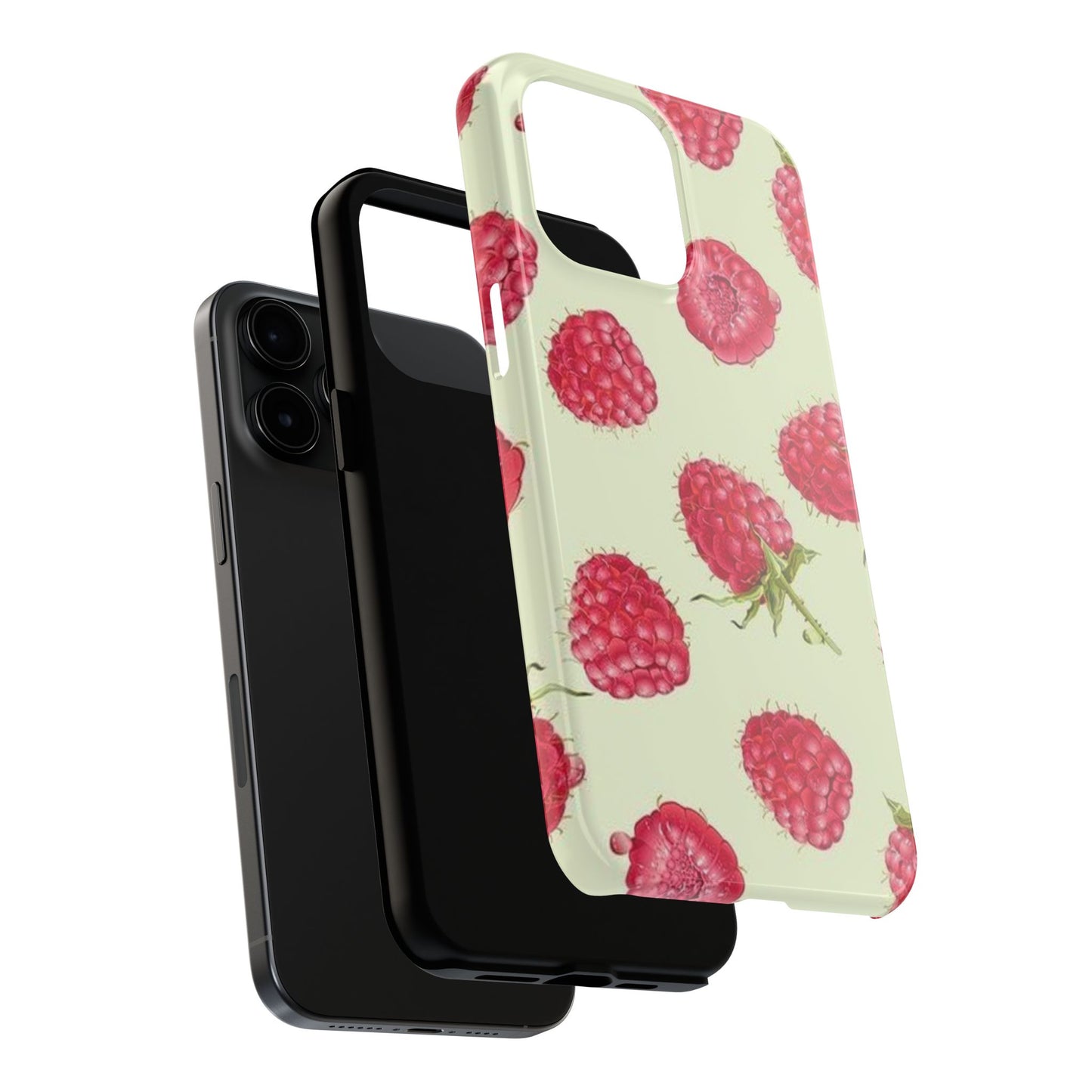 Raspberry Phone Case, Fruit, Cute, Clean Girl, Glossy Phone Case