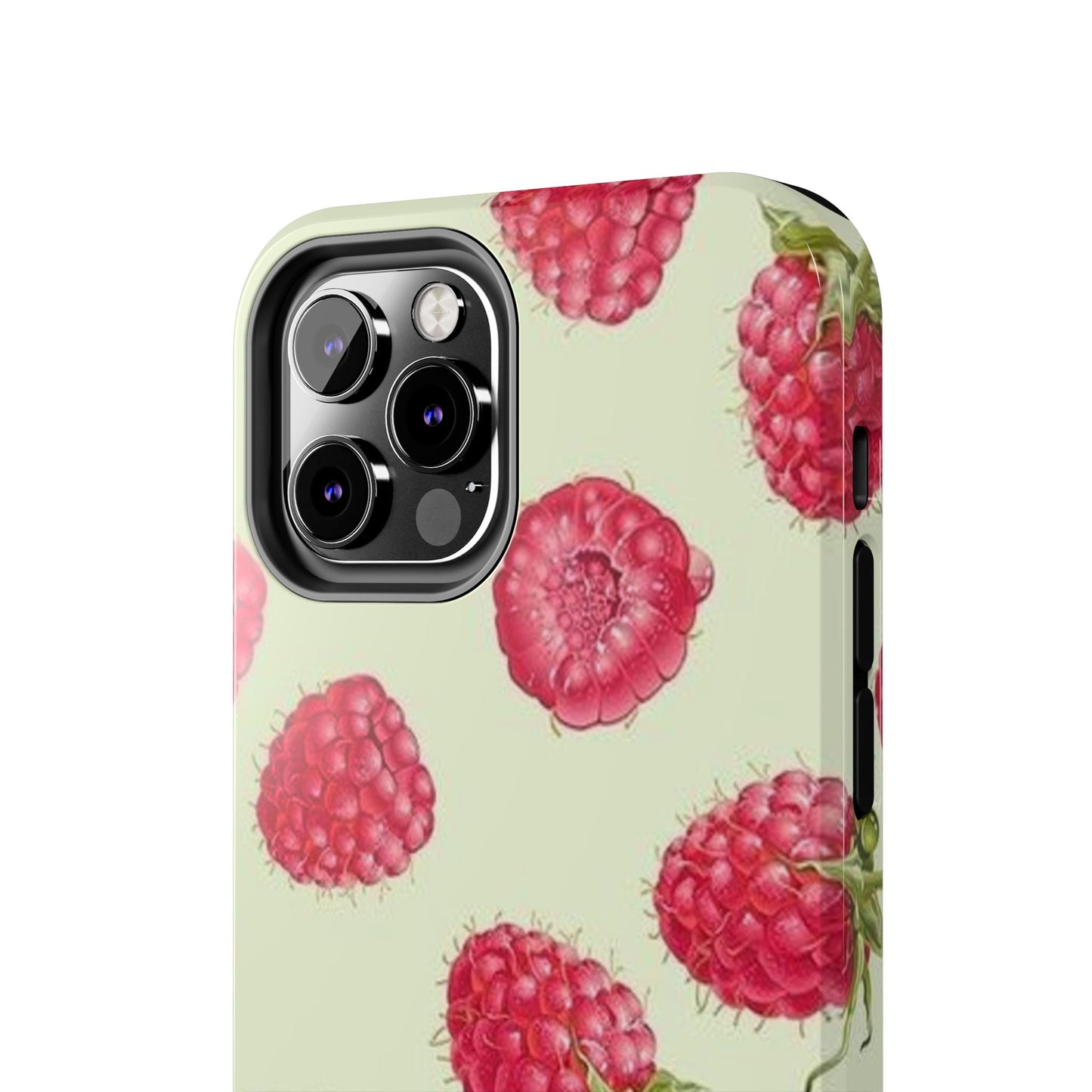 Raspberry Phone Case, Fruit, Cute, Clean Girl, Glossy Phone Case