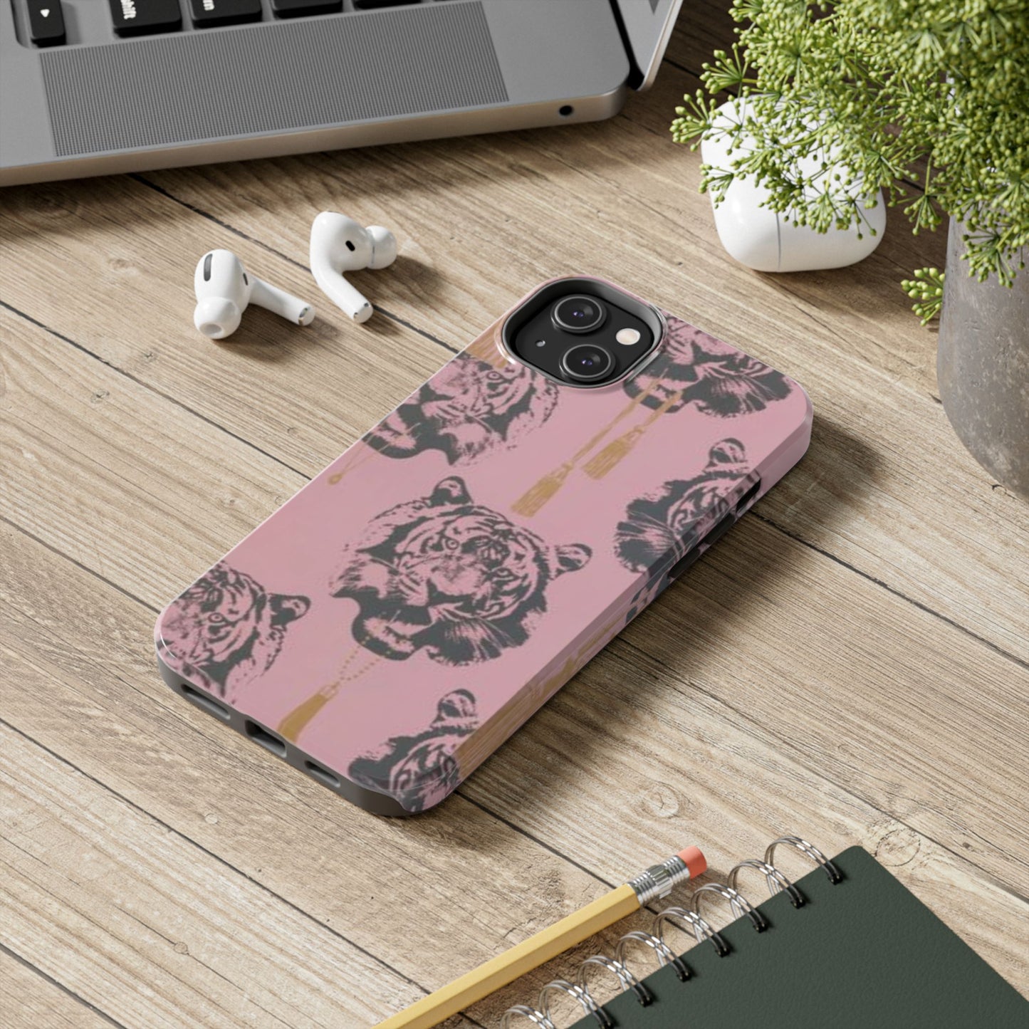 Pink Tiger Print Fashion Phone Case
