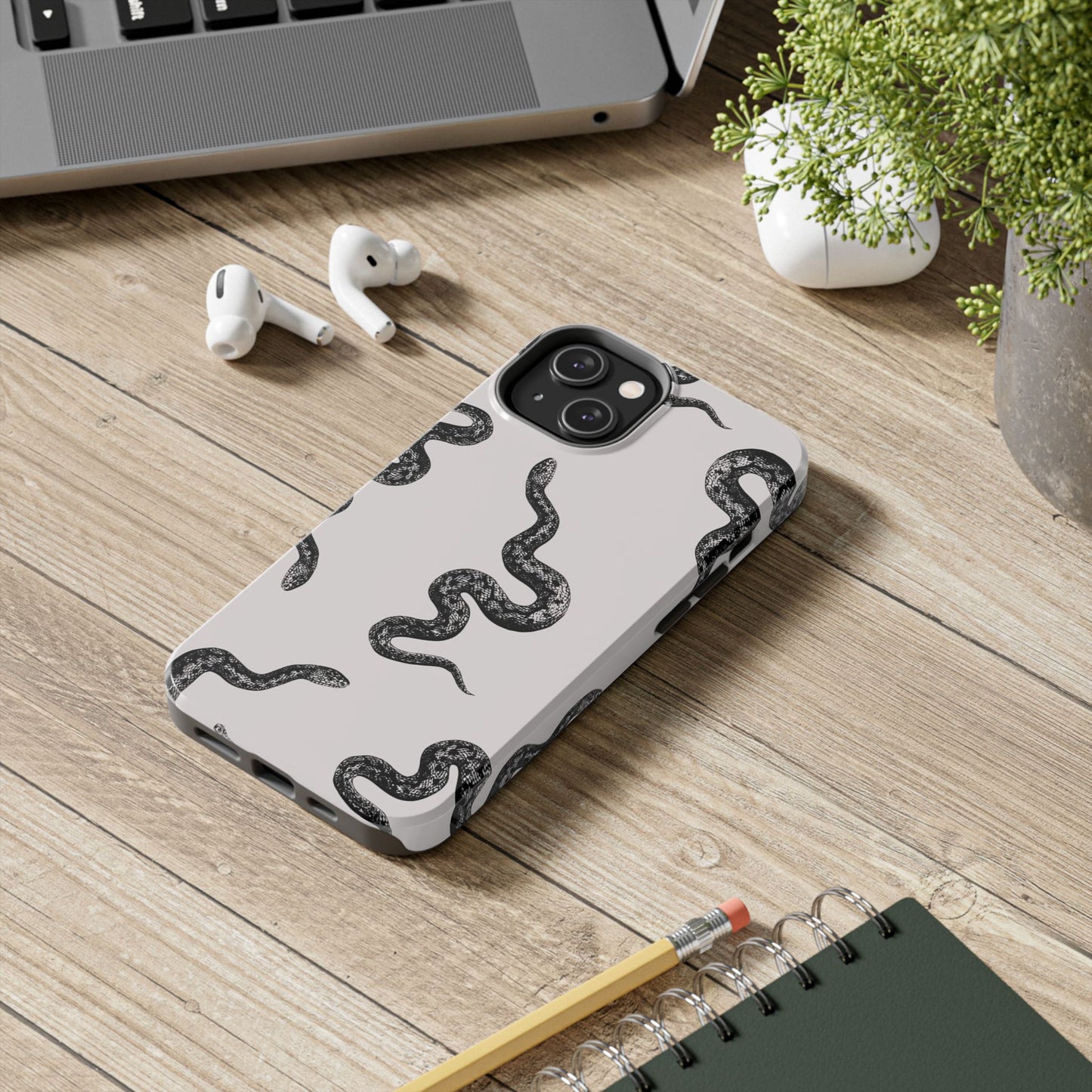 Snake Print Aesthetic Glossy Phone Case