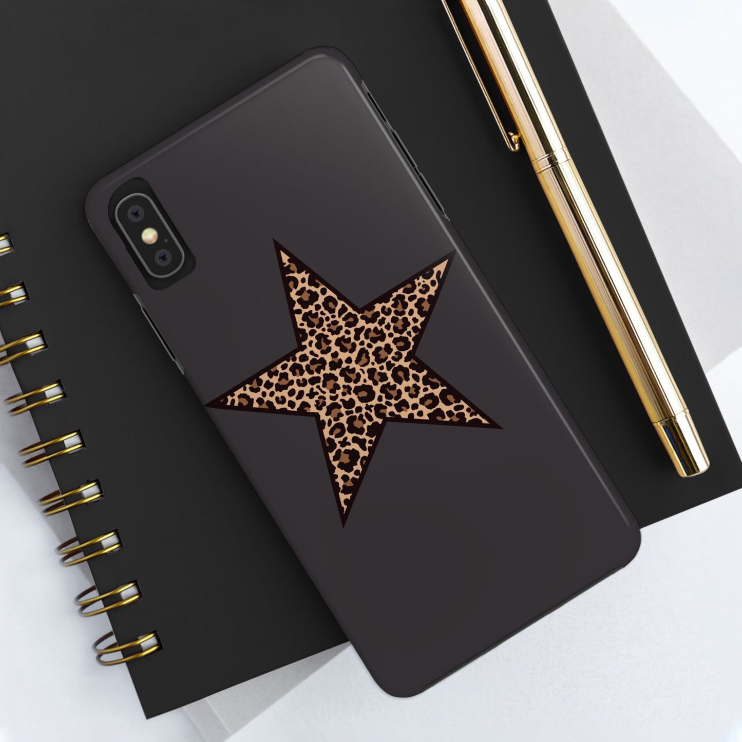 Cheetah Print Star Scandi Style Phone Case