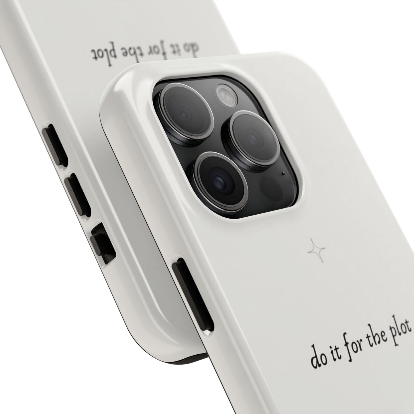 Do It For the Plot Simple Aesthetic Glossy Phone Case with Affirmation
