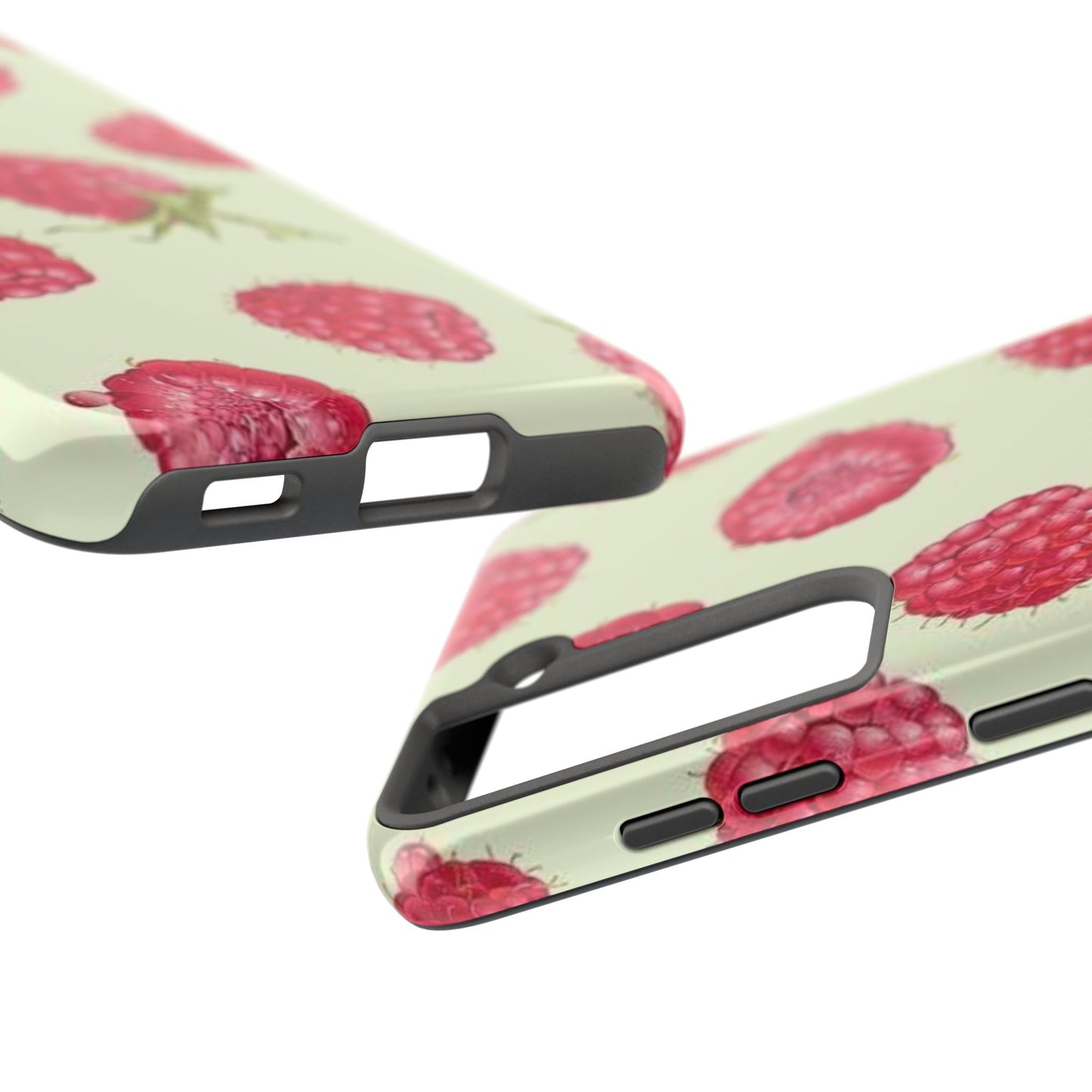 Raspberry Phone Case, Fruit, Cute, Clean Girl, Glossy Phone Case