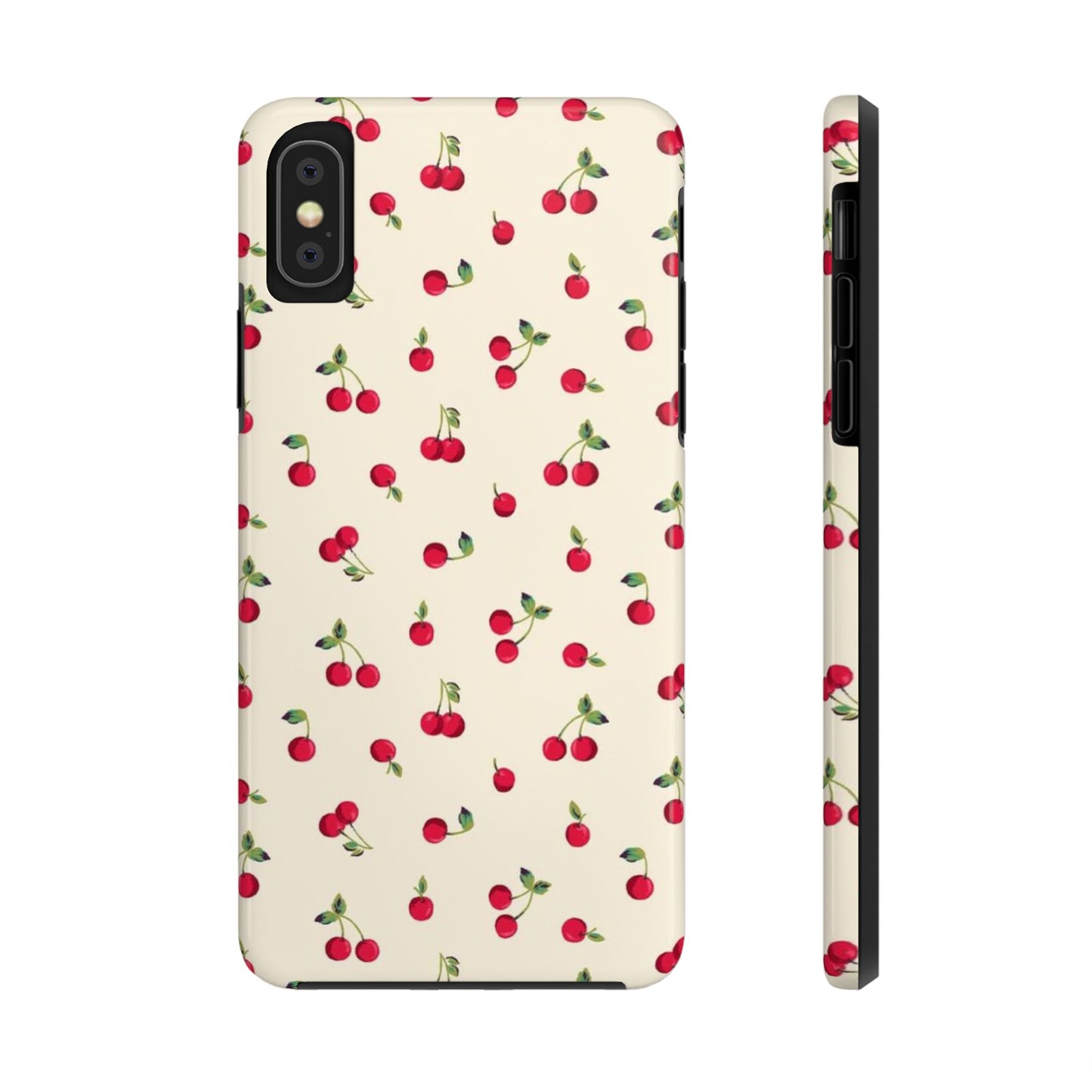 Cherry Print Glossy Phone Case, Feminine, Cutesy