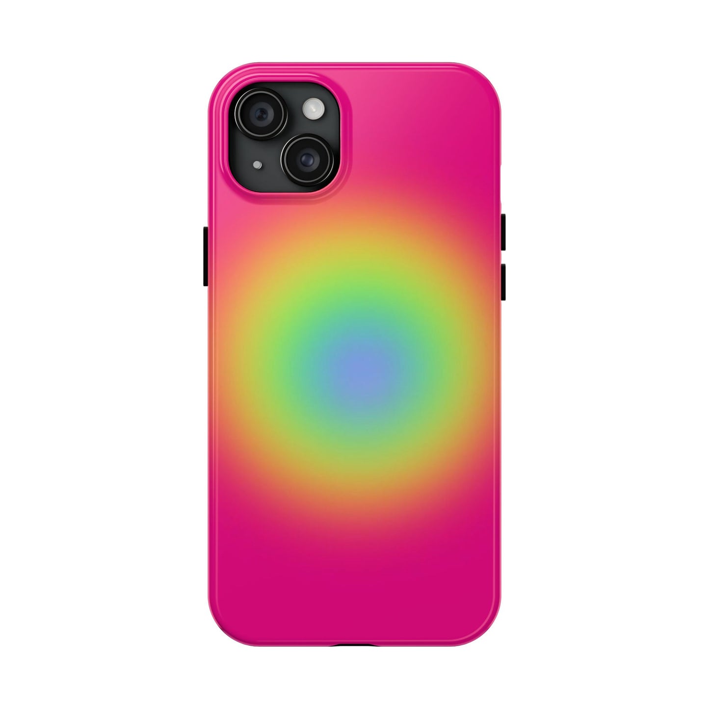 Pink Aura Phone Case, Pink, Yellow, Trendy, Clean Girl Aesthetic, Preppy, Glossy Phone Case
