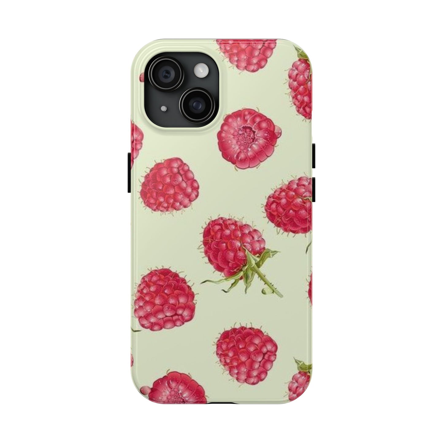 Raspberry Phone Case, Fruit, Cute, Clean Girl, Glossy Phone Case