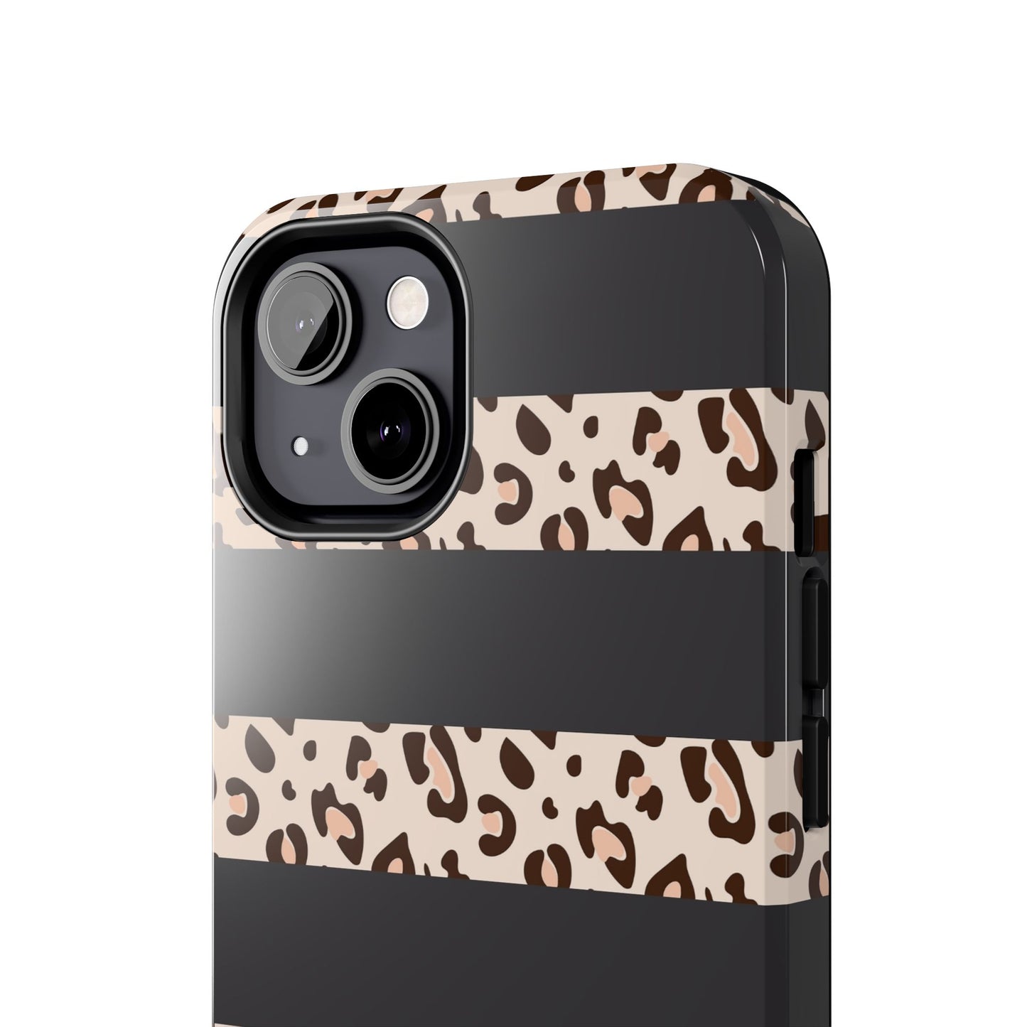 Cheetah Print Striped iPhone Case – Black Striped Cheetah Print Aesthetic