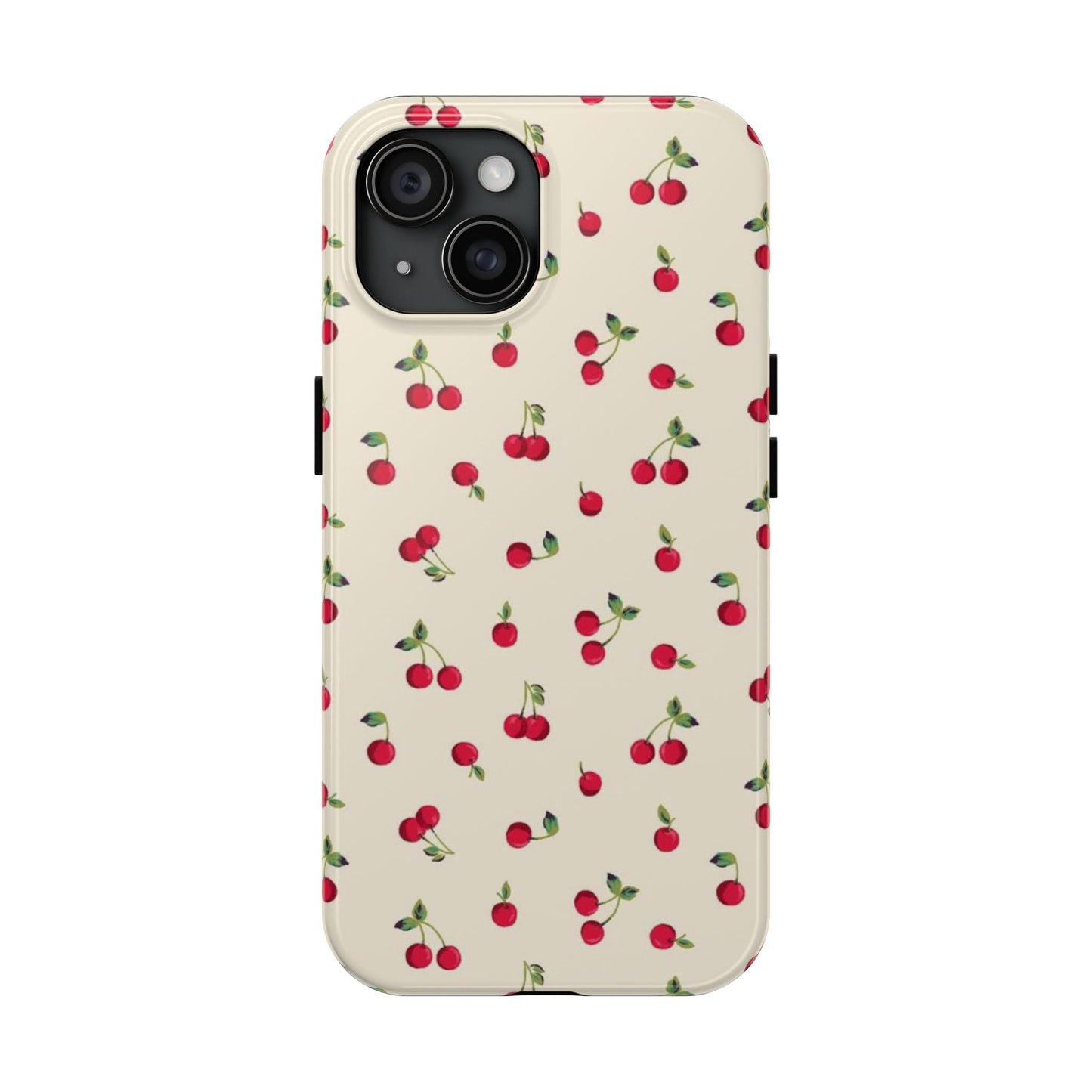Cherry Print Glossy Phone Case, Feminine, Cutesy