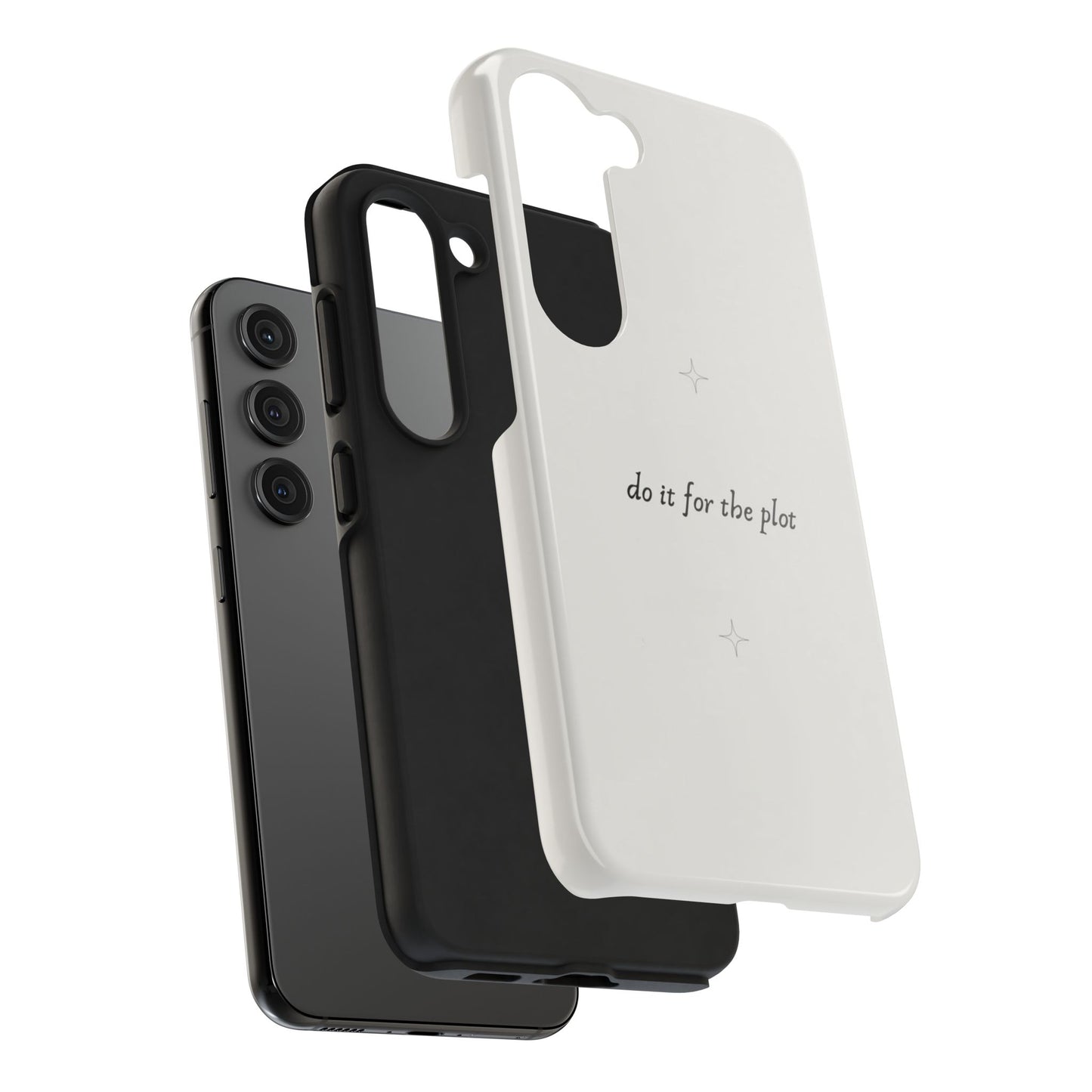 Do It For the Plot Simple Aesthetic Glossy Phone Case with Affirmation