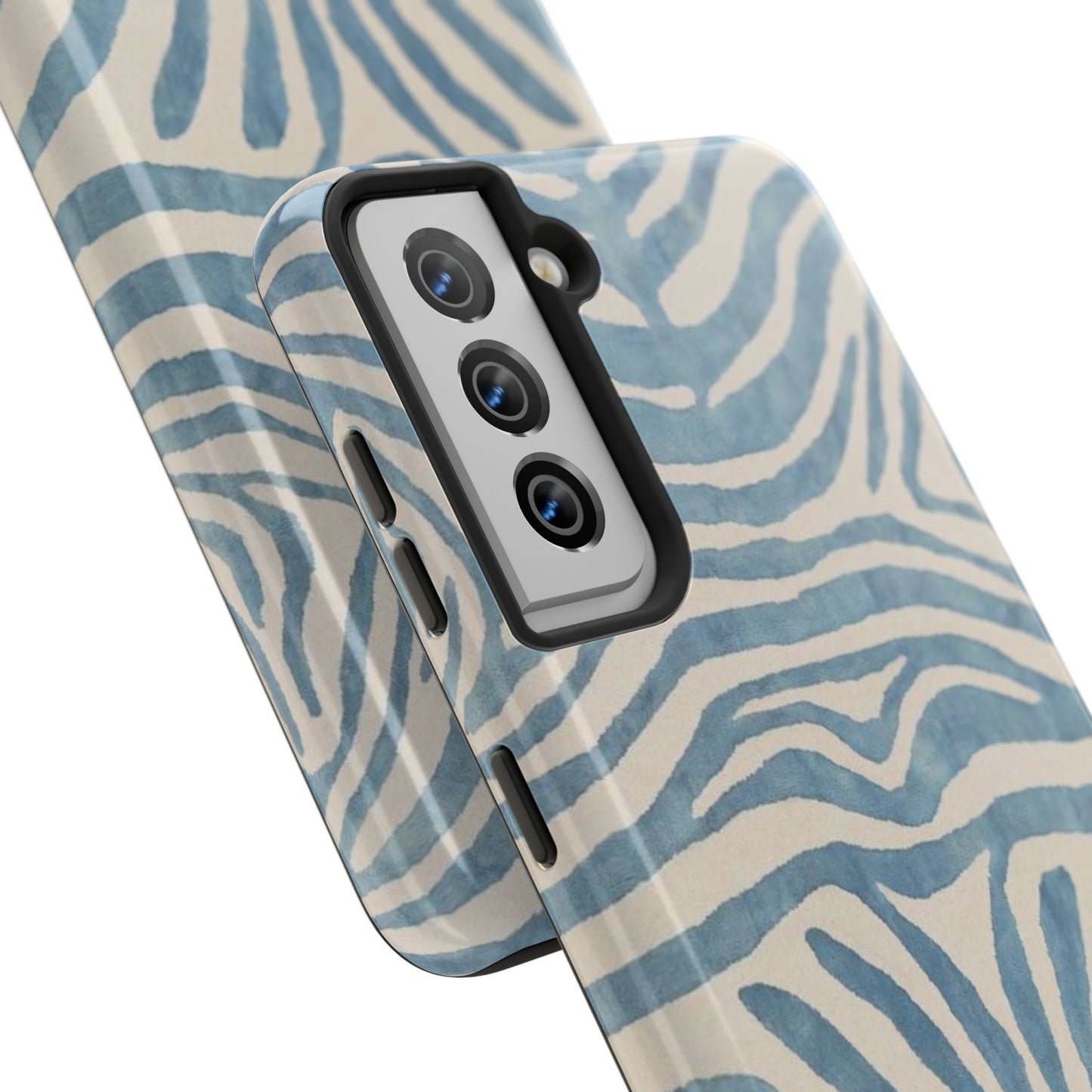 Blue Zebra Print Aesthetic Phone Case