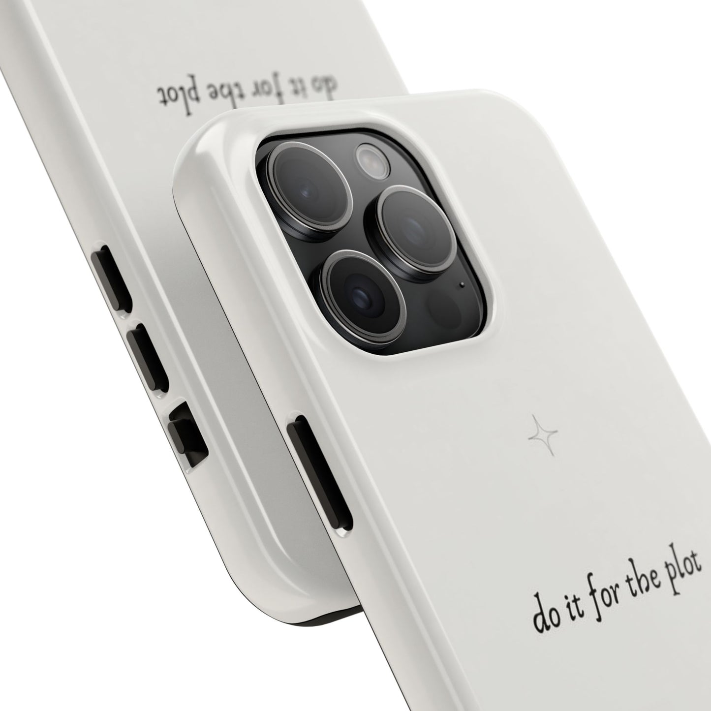 Do It For the Plot Simple Aesthetic Glossy Phone Case with Affirmation