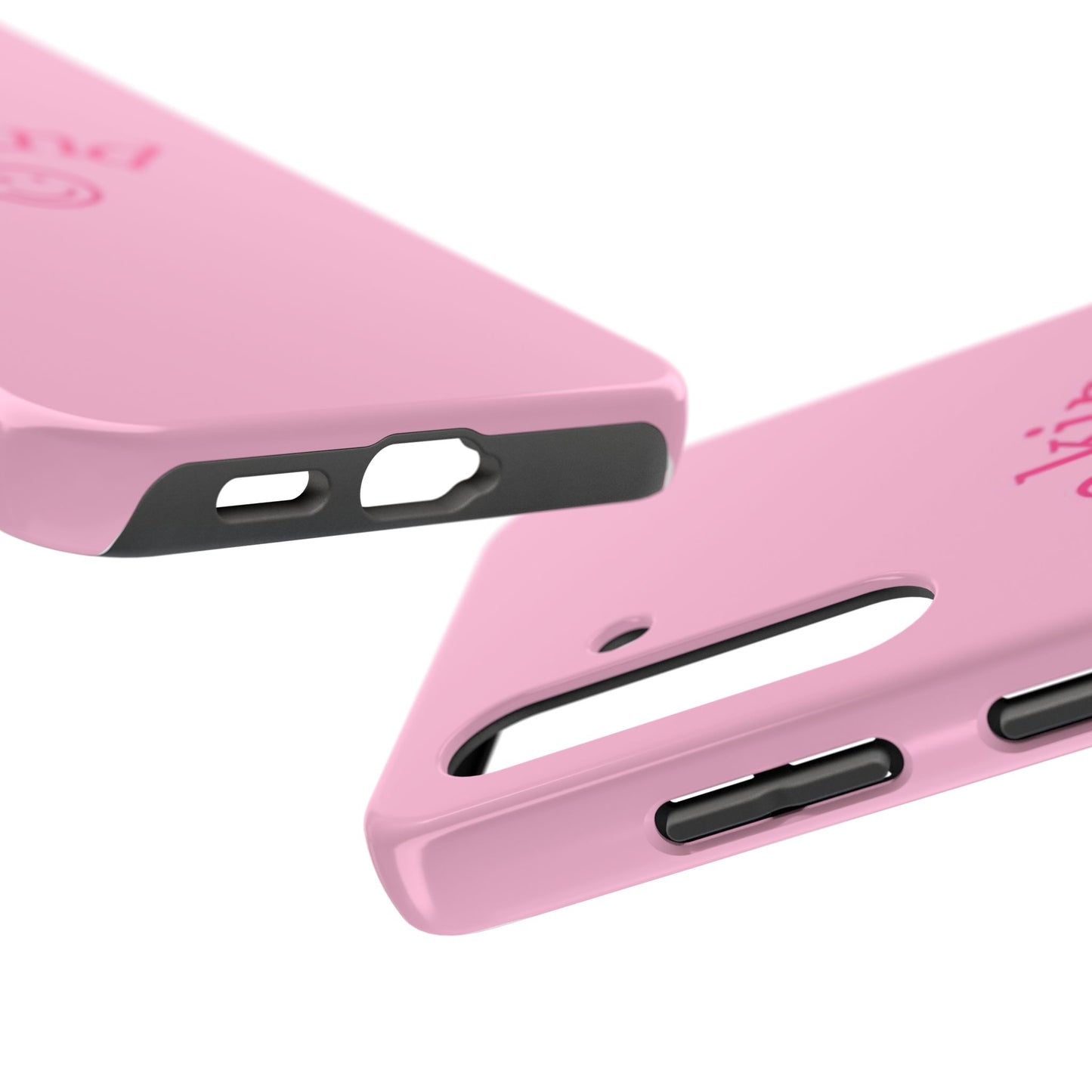 Be Kind Smiley Face Phone Case, Pink, Glossy