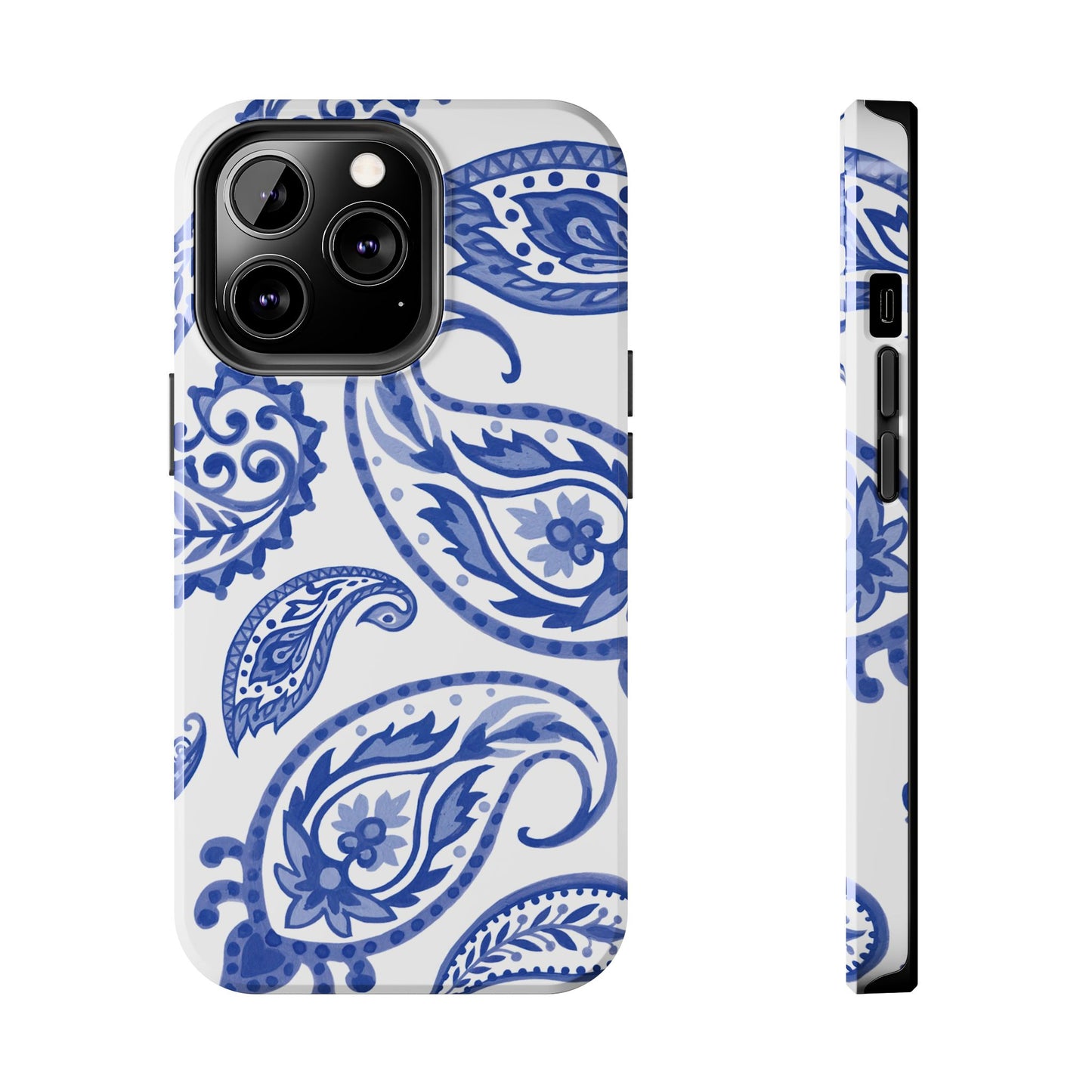 Paisley Blue and White phone case