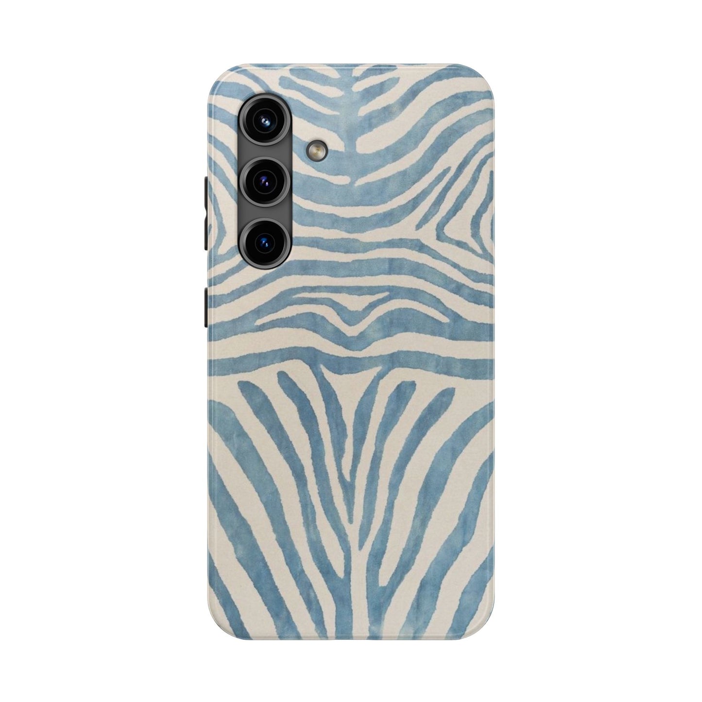 Blue Zebra Print Aesthetic Phone Case