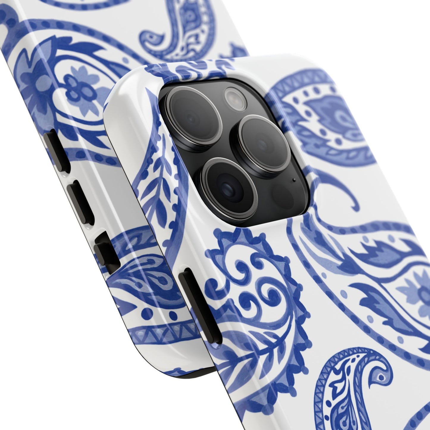 Paisley Blue and White phone case