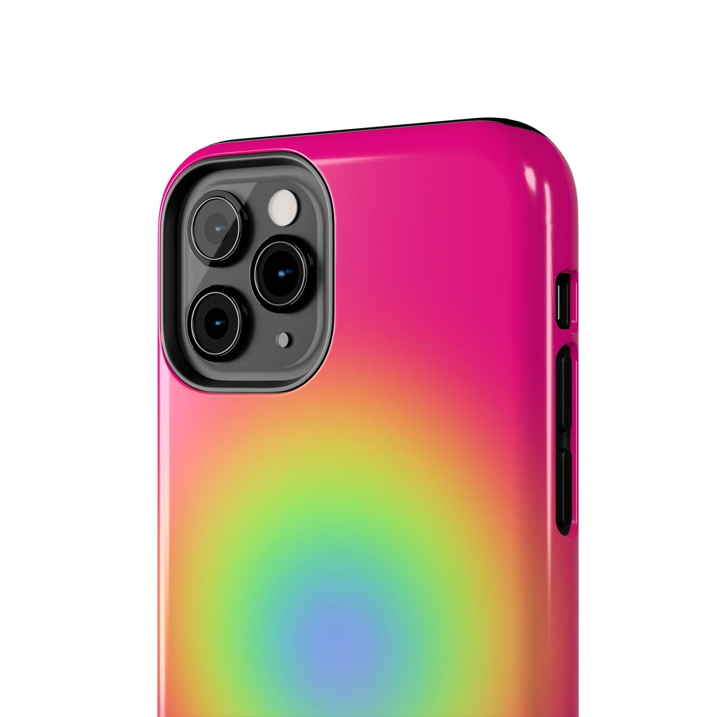 Pink Aura Phone Case, Pink, Yellow, Trendy, Clean Girl Aesthetic, Preppy, Glossy Phone Case