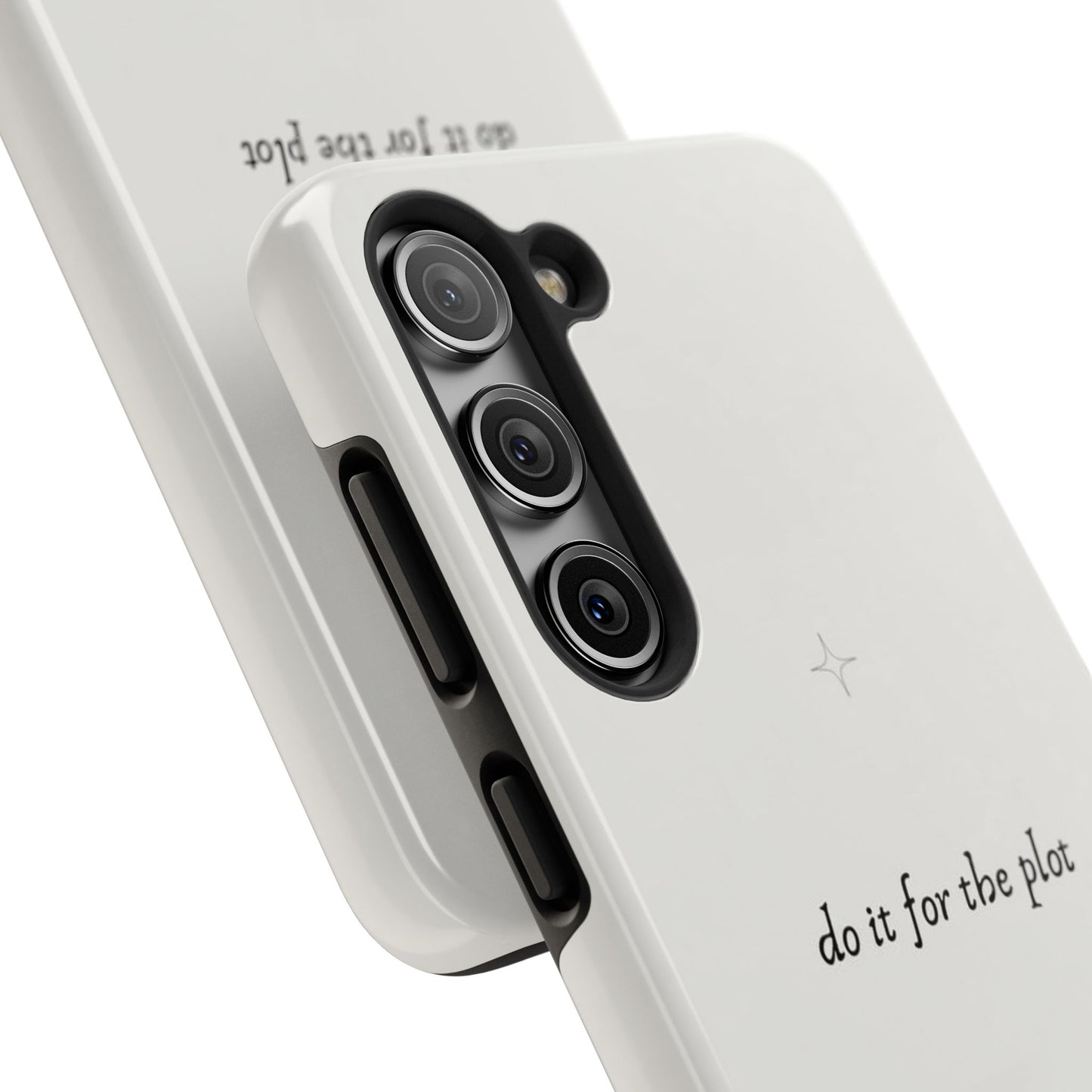 Do It For the Plot Simple Aesthetic Glossy Phone Case with Affirmation