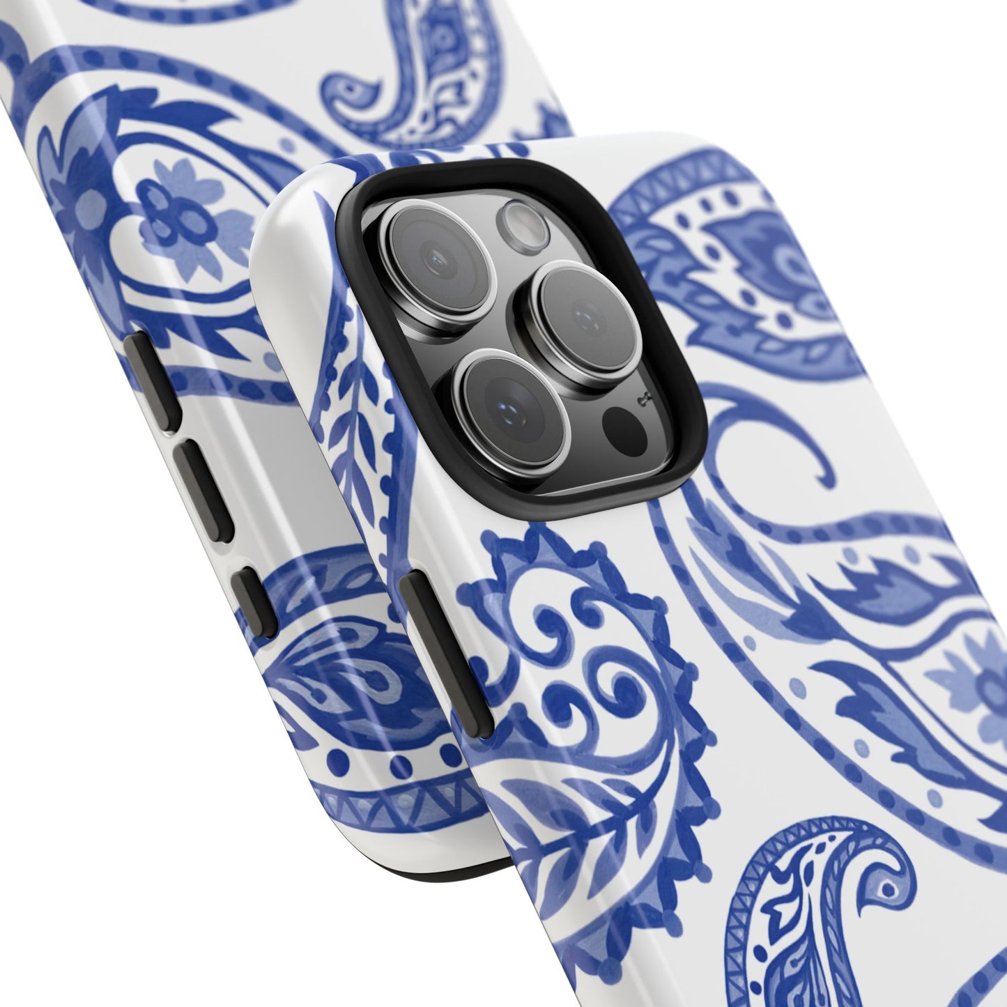 Paisley Blue and White phone case