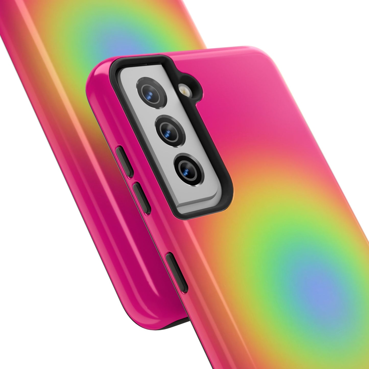 Pink Aura Phone Case, Pink, Yellow, Trendy, Clean Girl Aesthetic, Preppy, Glossy Phone Case