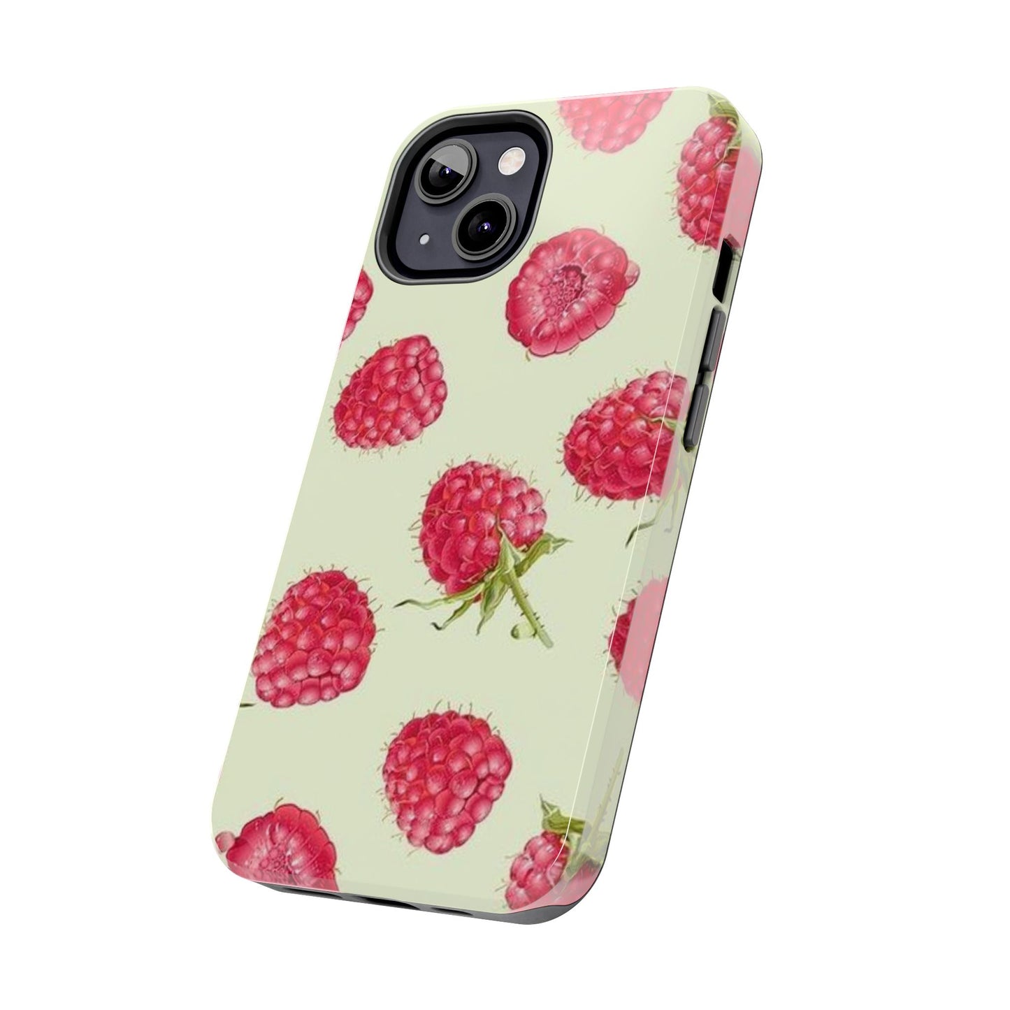 Raspberry Phone Case, Fruit, Cute, Clean Girl, Glossy Phone Case