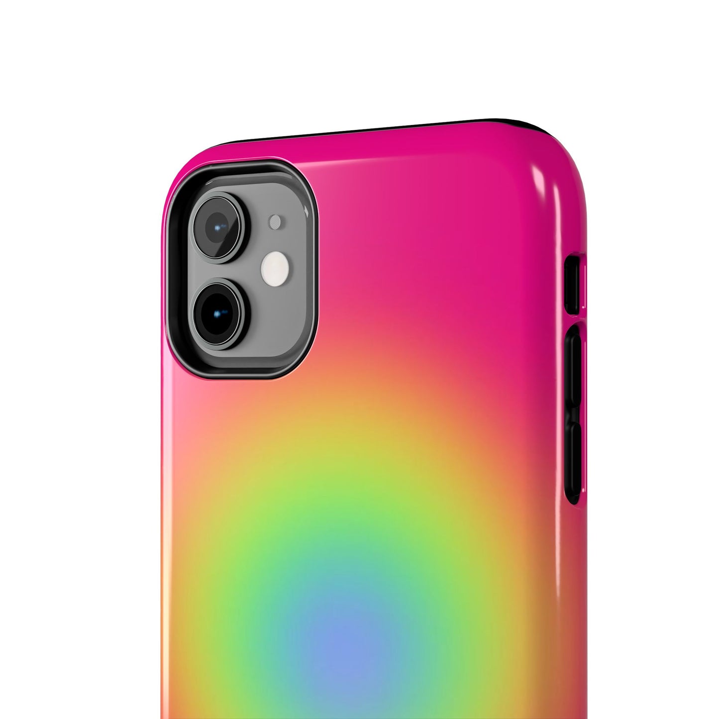 Pink Aura Phone Case, Pink, Yellow, Trendy, Clean Girl Aesthetic, Preppy, Glossy Phone Case