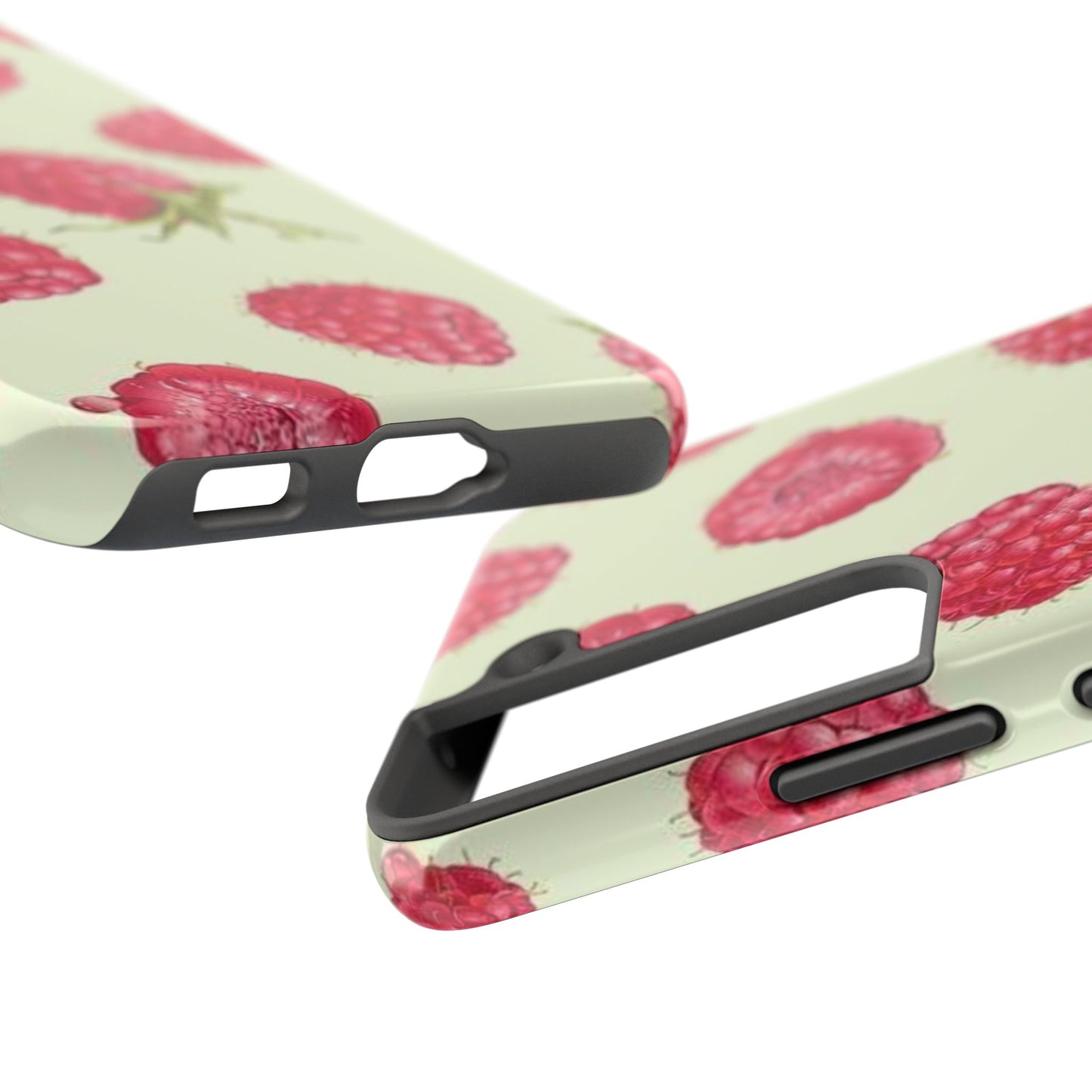 Raspberry Phone Case, Fruit, Cute, Clean Girl, Glossy Phone Case