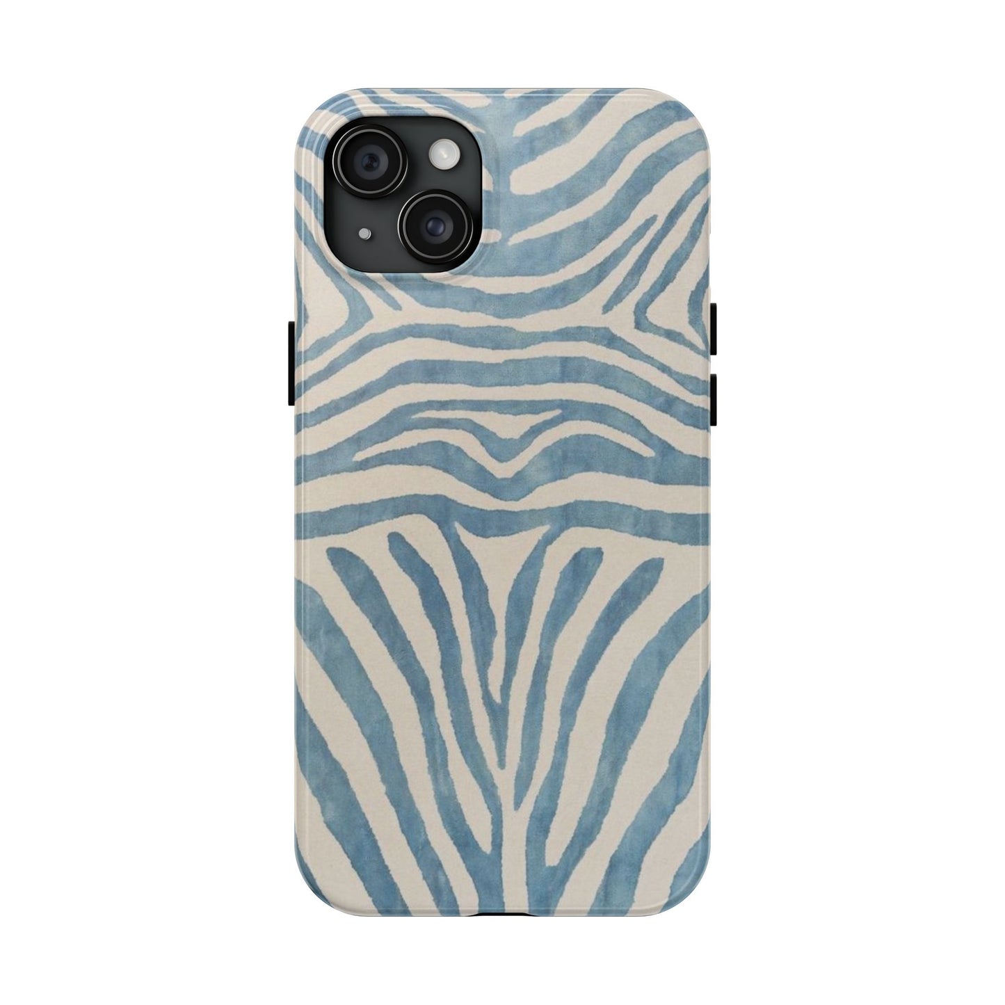 Blue Zebra Print Aesthetic Phone Case