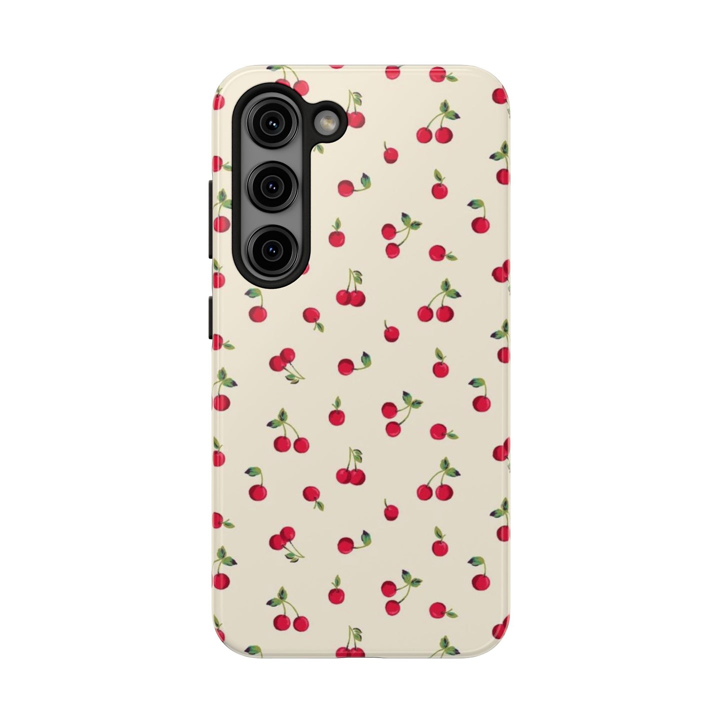 Cherry Print Glossy Phone Case, Feminine, Cutesy