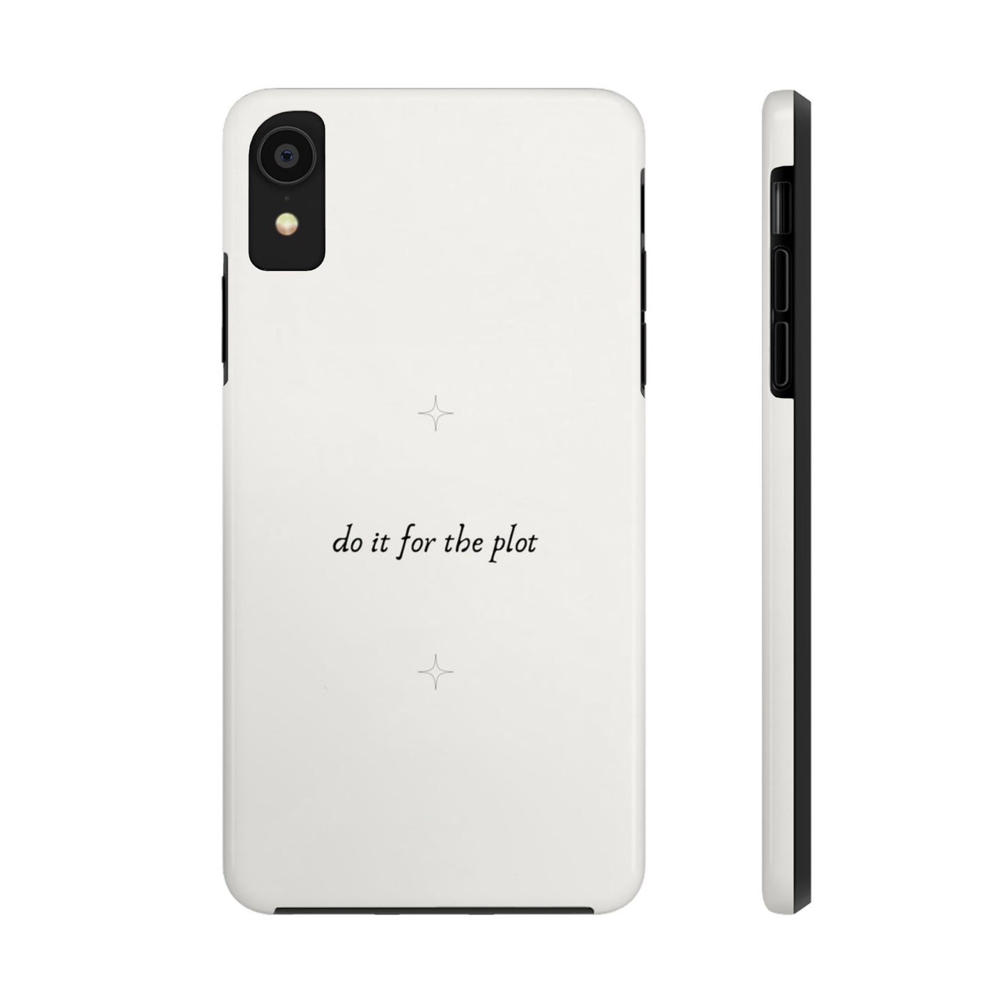 Do It For the Plot Simple Aesthetic Glossy Phone Case with Affirmation