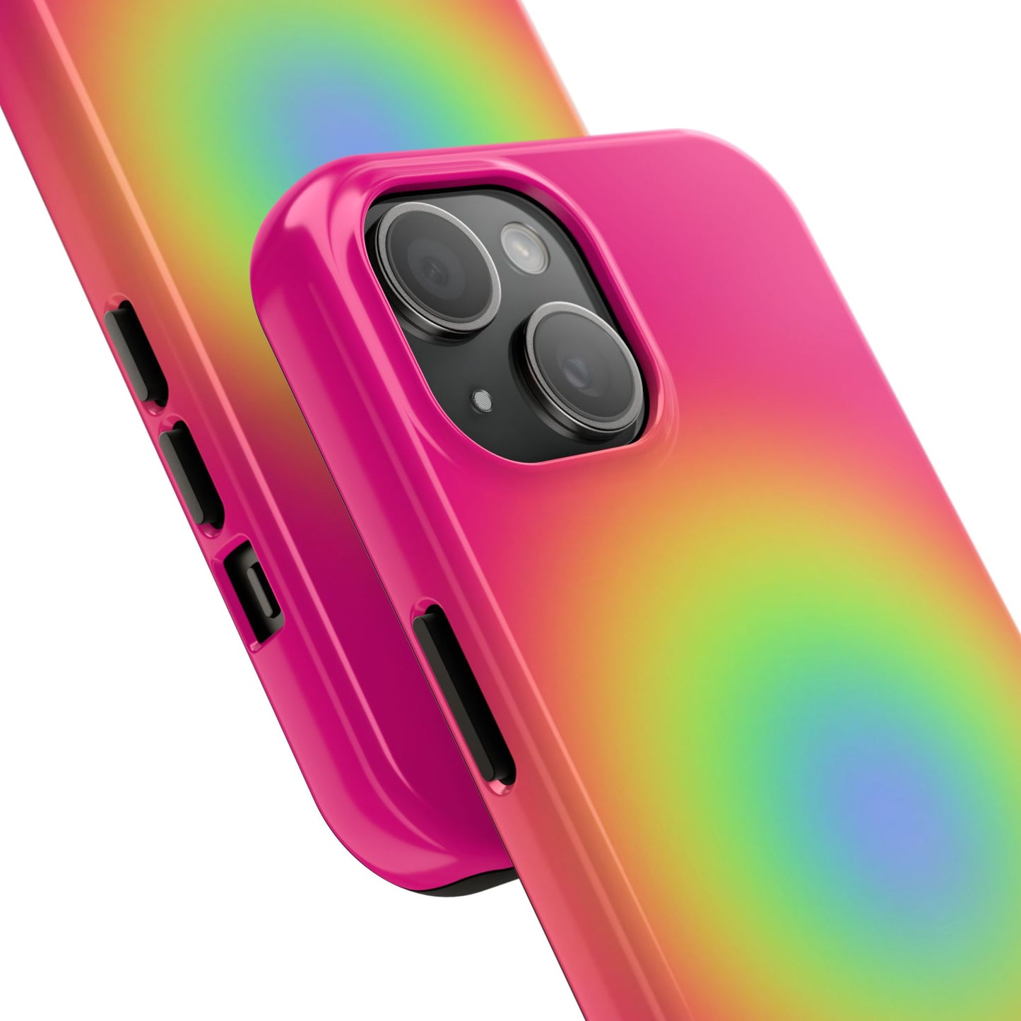Pink Aura Phone Case, Pink, Yellow, Trendy, Clean Girl Aesthetic, Preppy, Glossy Phone Case